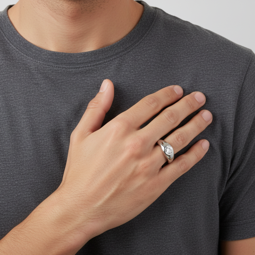 Silver Regal Ring For Him