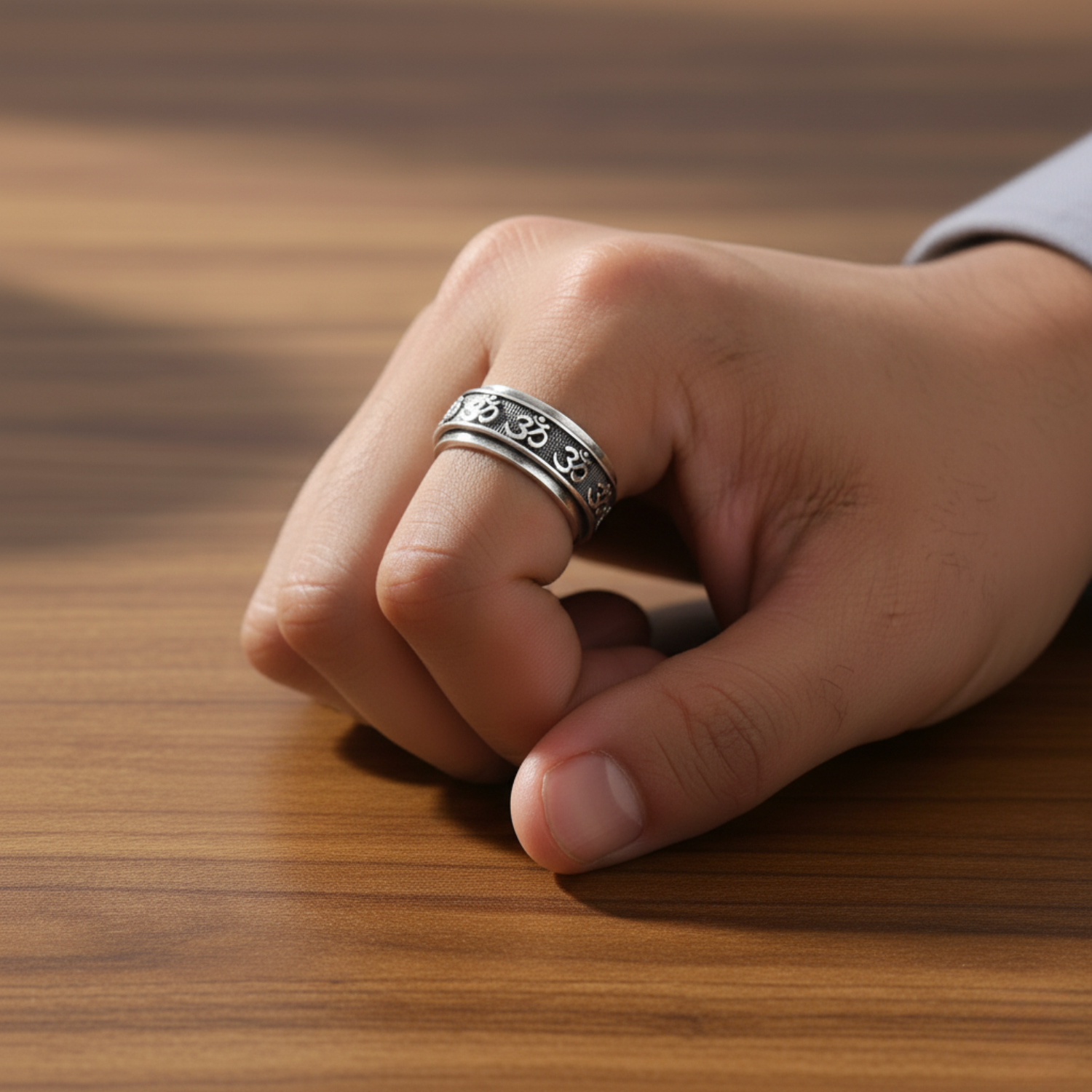 Om Aura Spinner Ring For Him