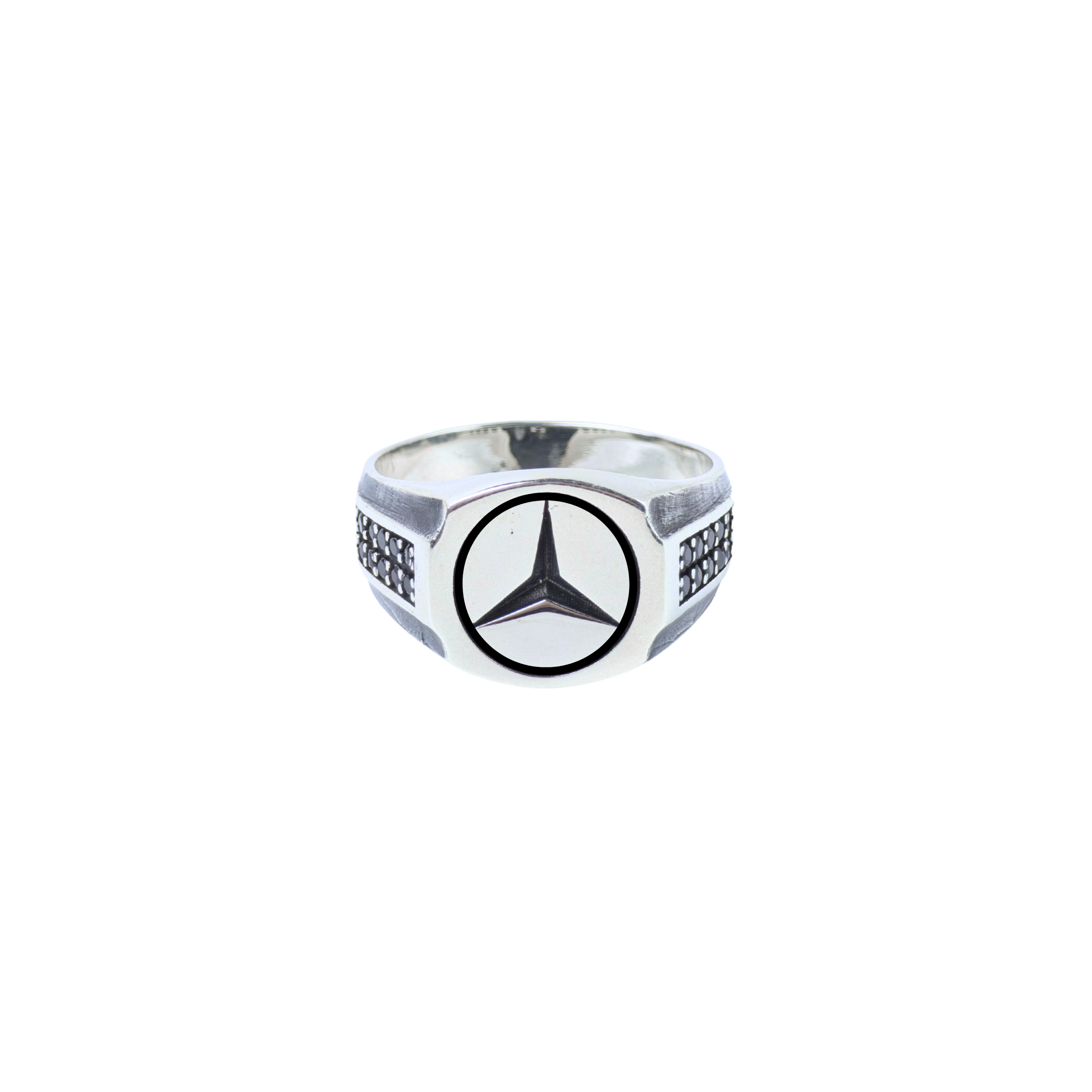 Tri Point Star Silver Ring For Him