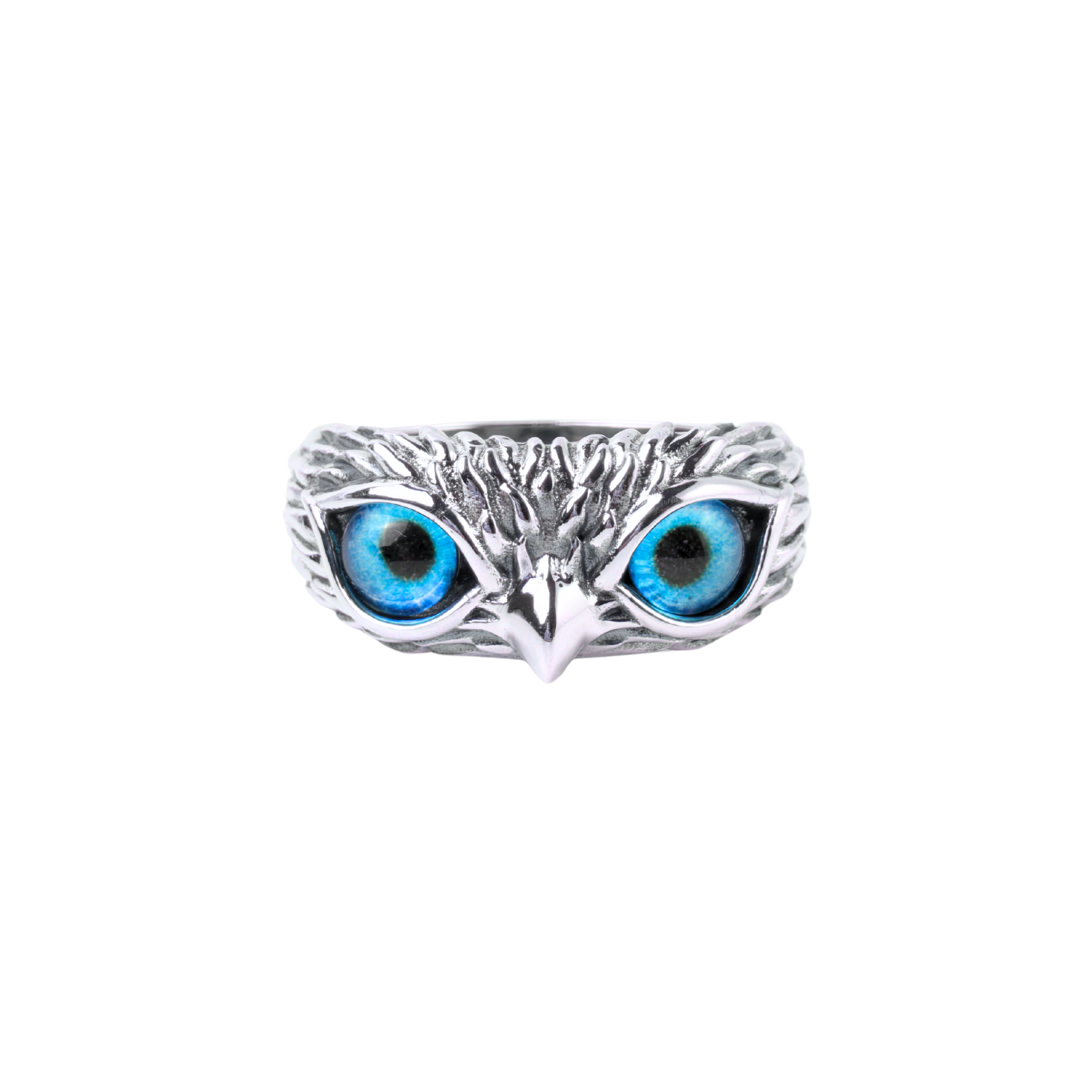 Silver Owl Eye Ring For Him