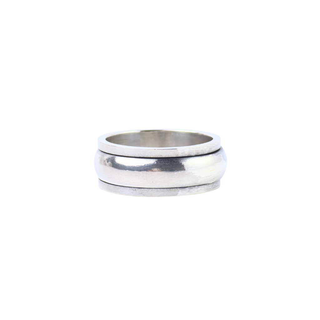 Silver Classic Spinner Ring For Him