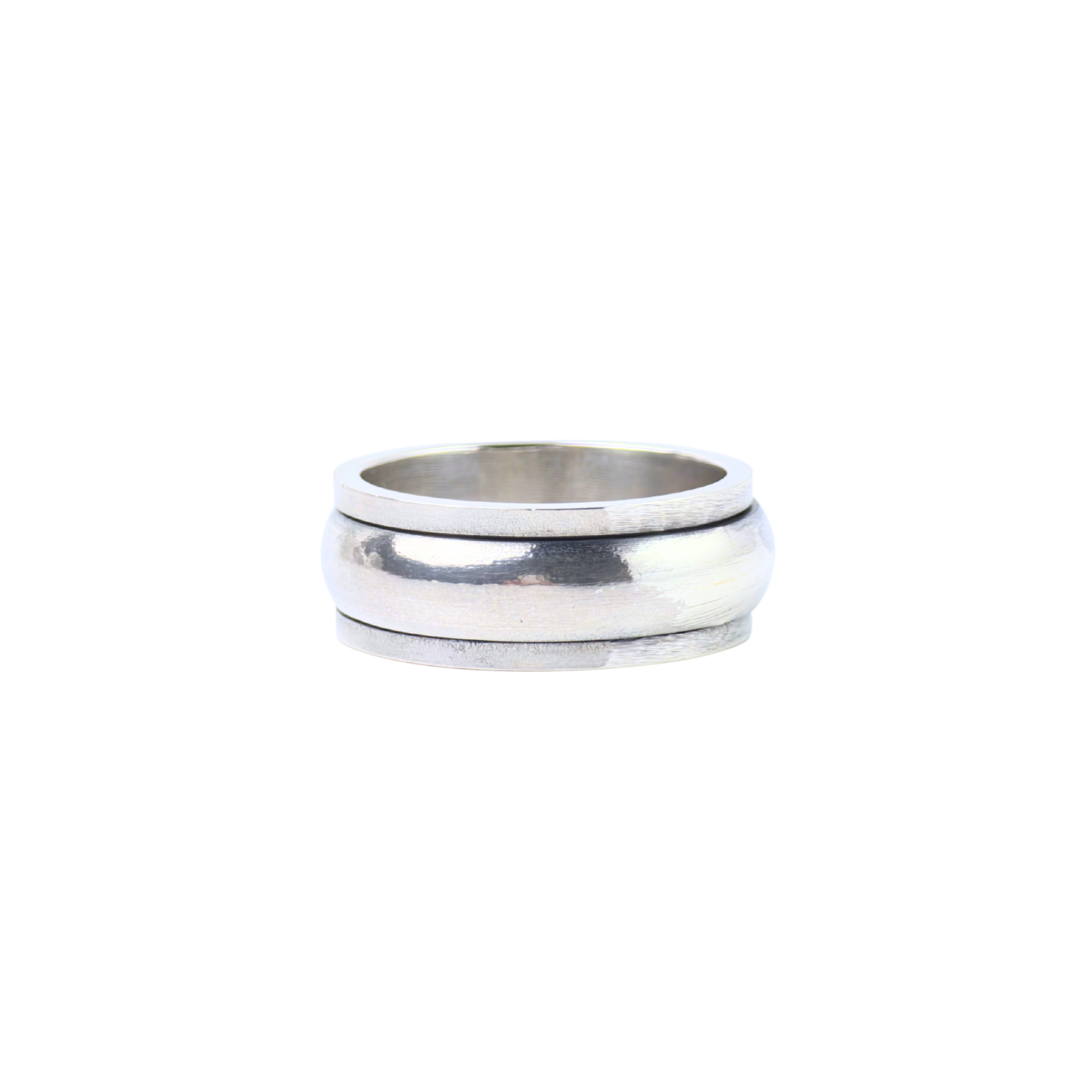 Silver Classic Spinner Ring For Him