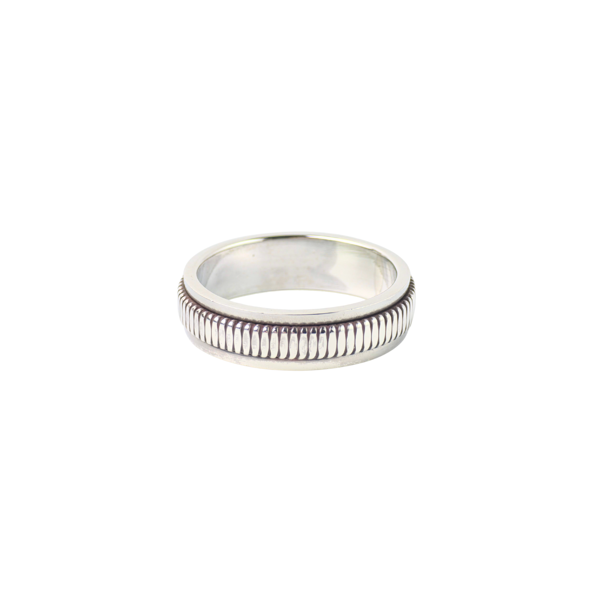 Shadow Spinner Silver Ring For Him