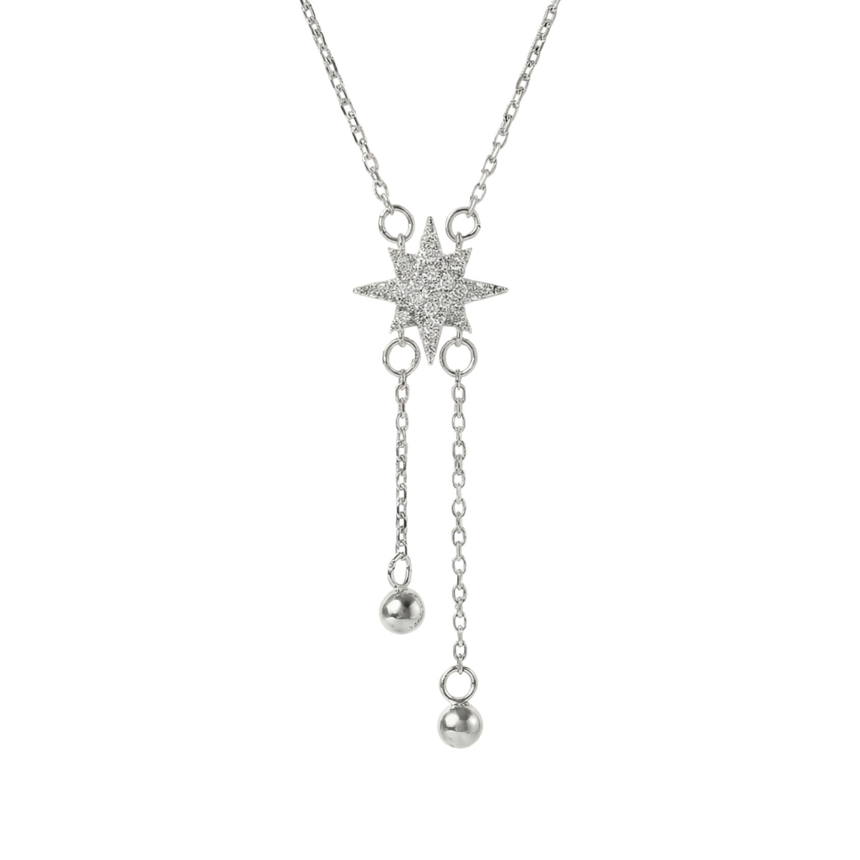 Silver Star Shine Necklace