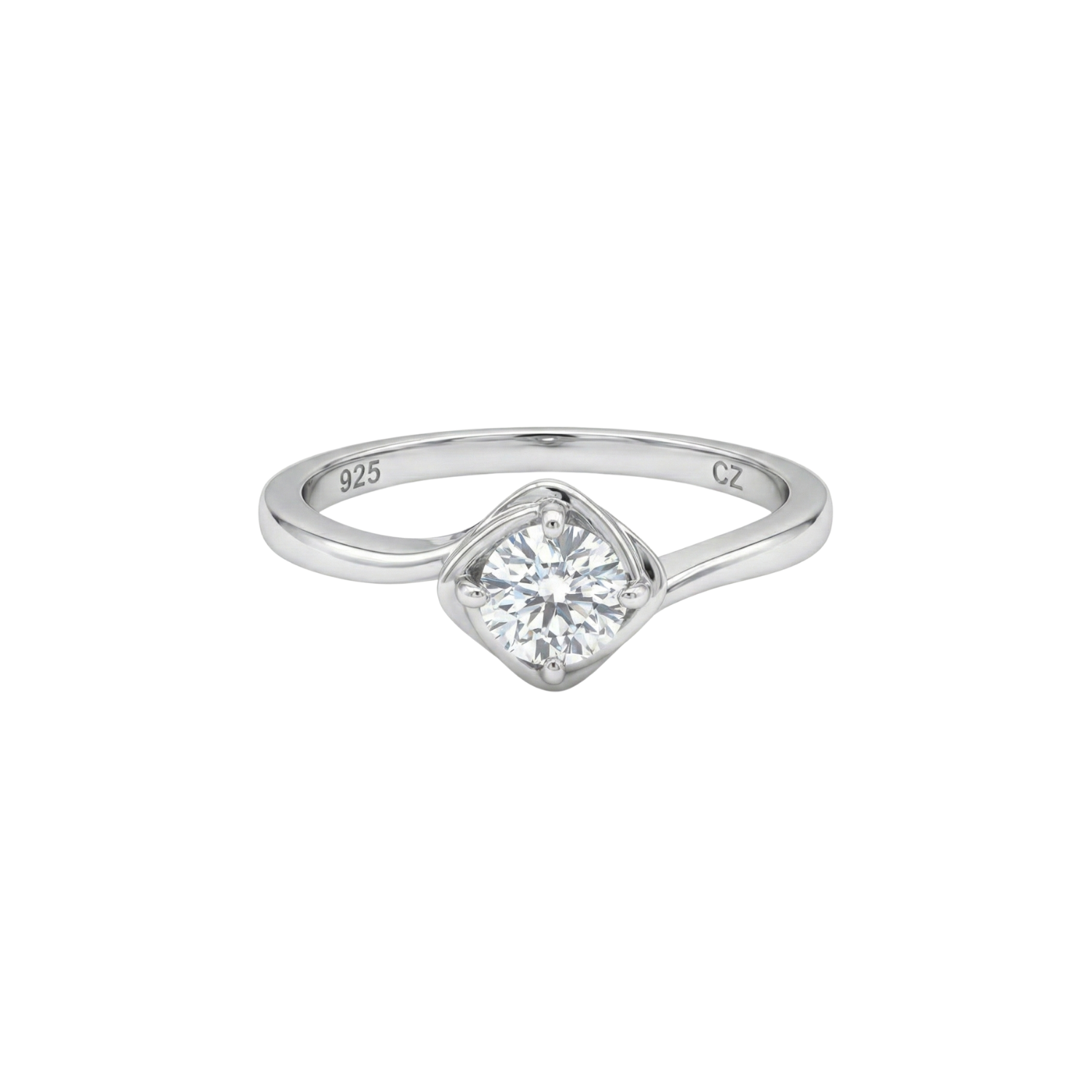 Twisted Solitaire Ring