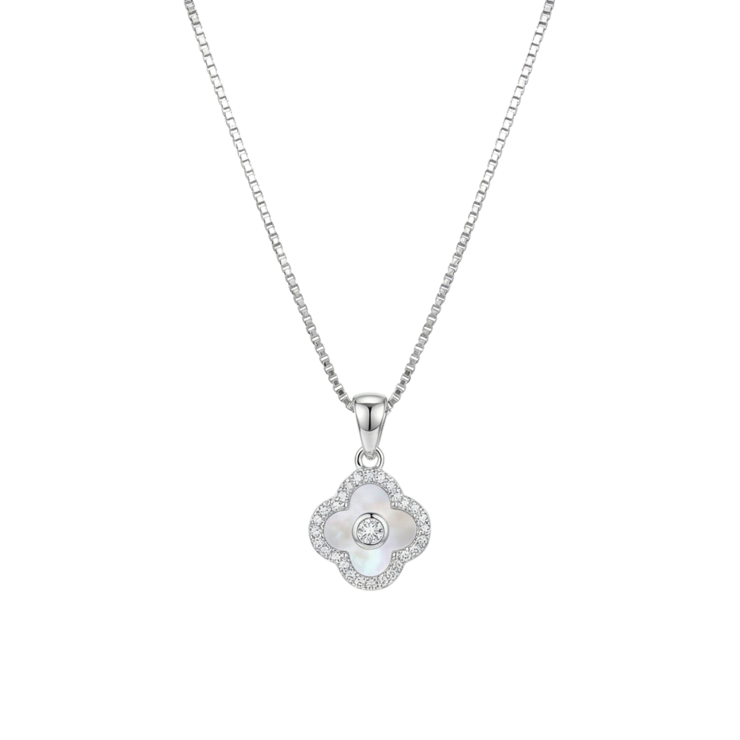 Shimmering Clover Pendant Set