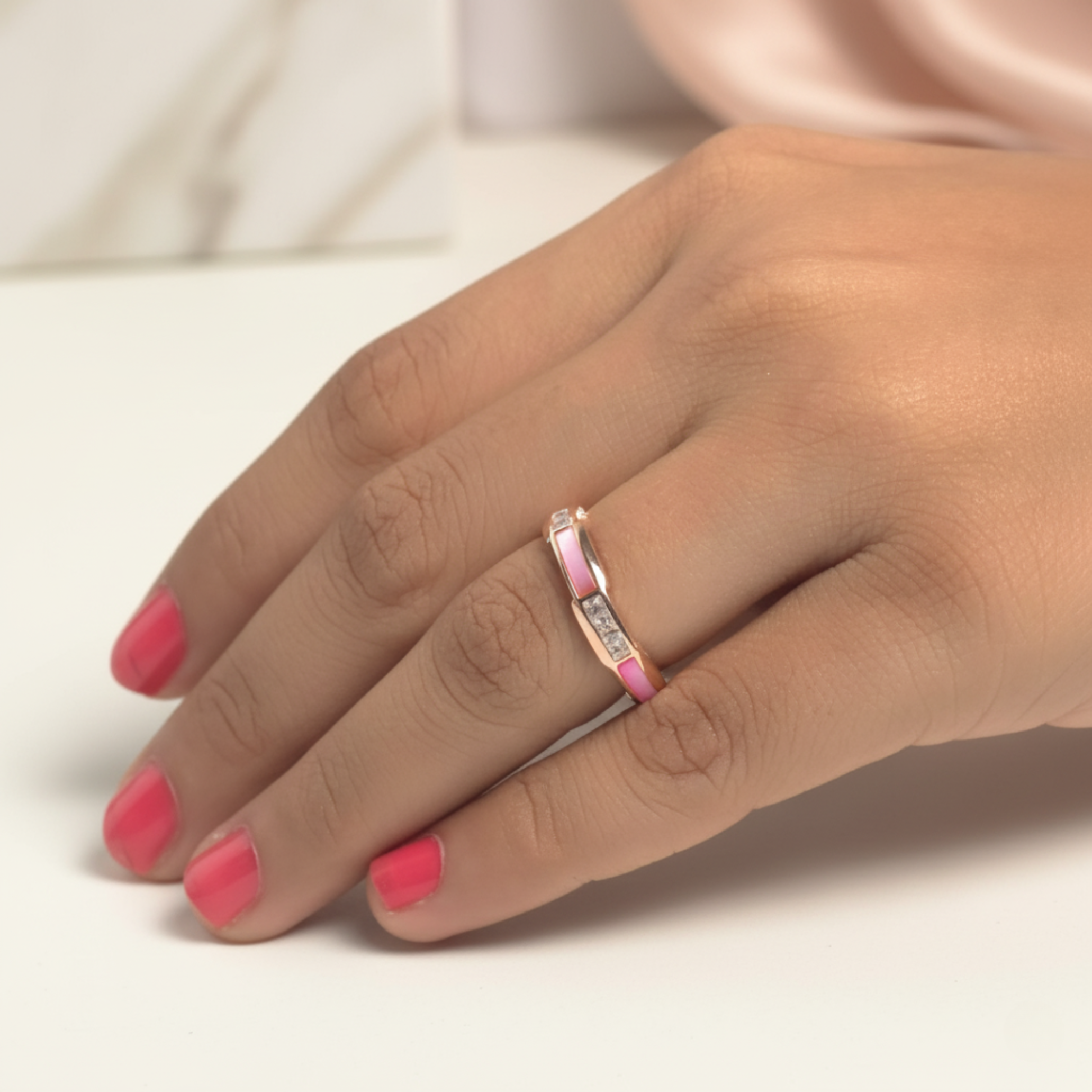 Blush & Shine Studded Ring