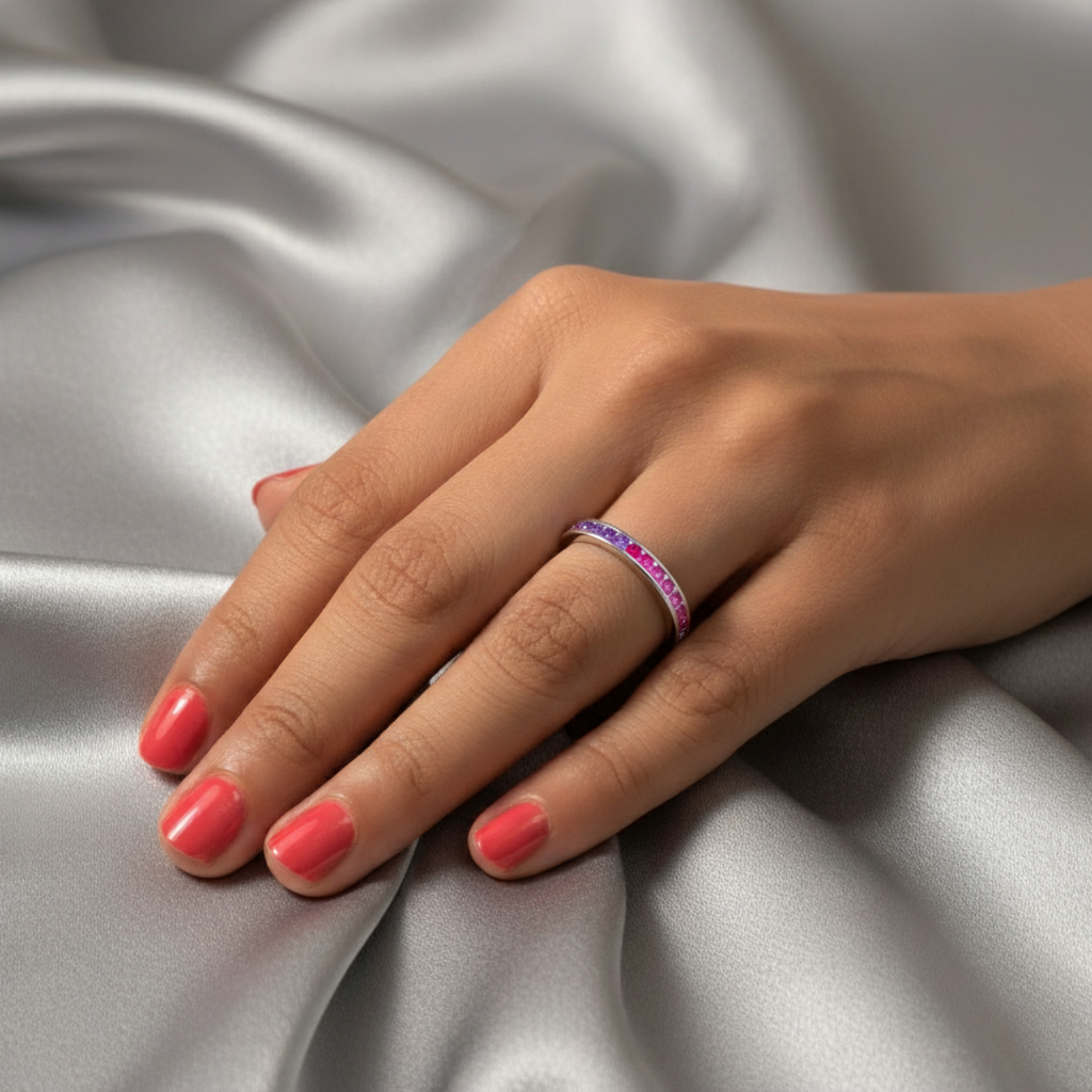 Rainbow Eternity Ring