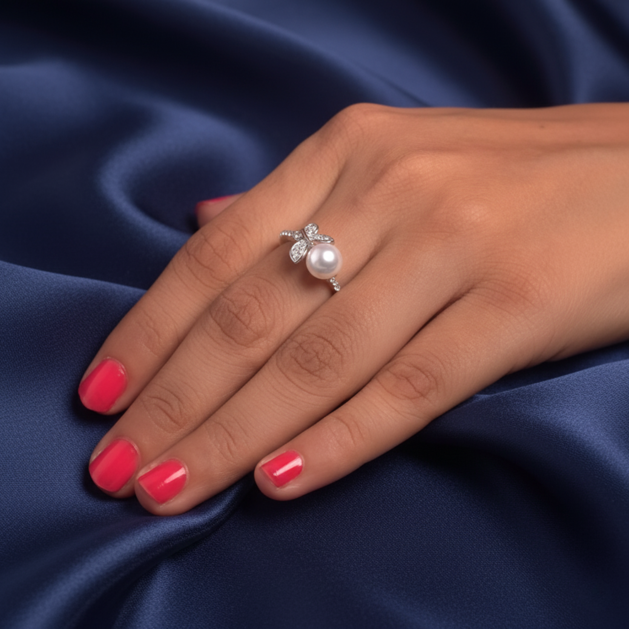 Butterfly Pearl Ring