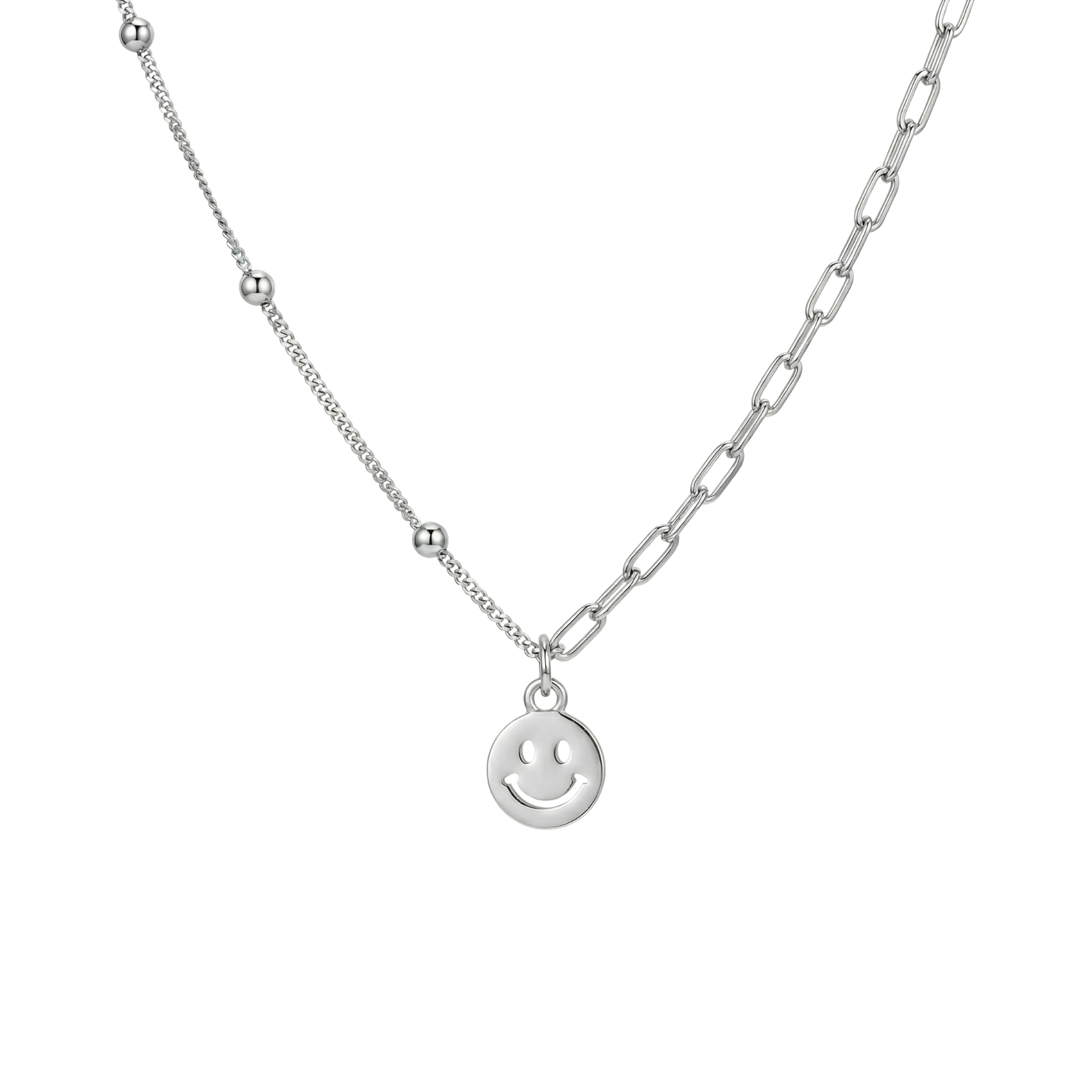 Silver Smiley Necklace