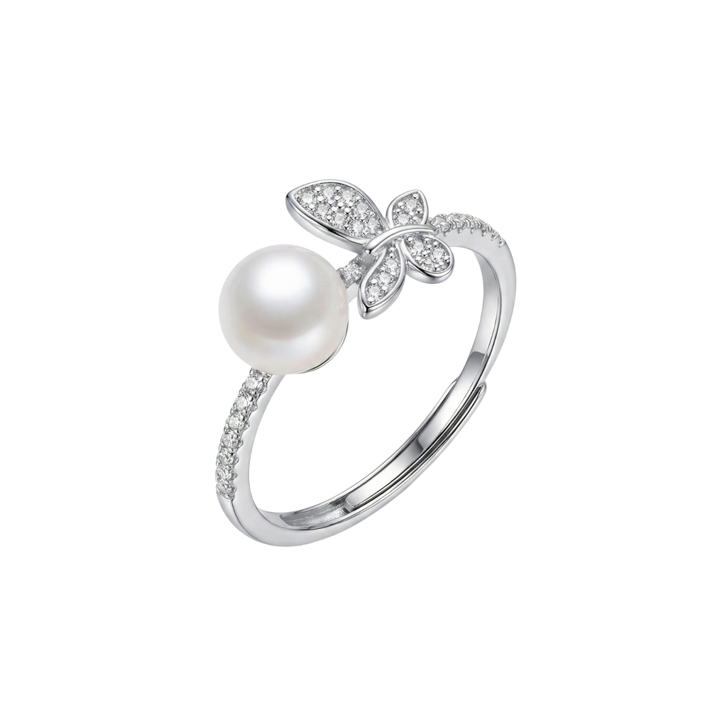 Butterfly Pearl Ring