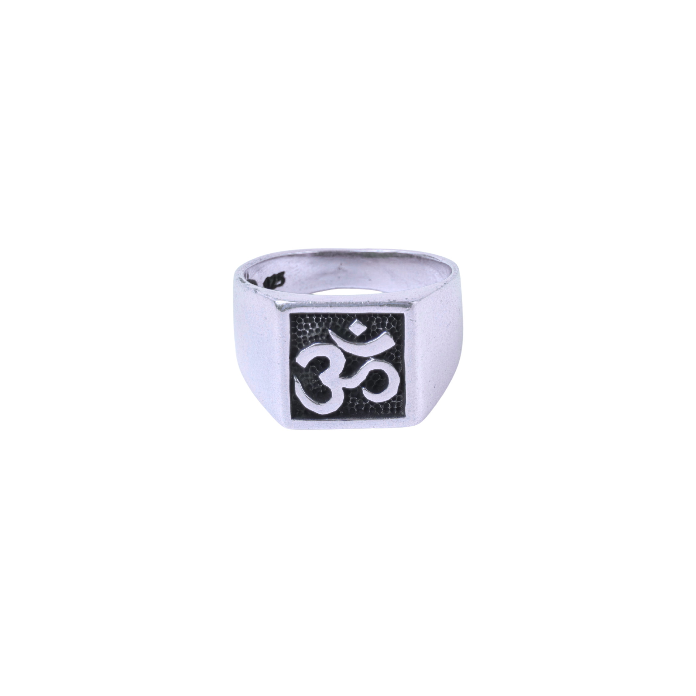 Silver Classic Om Ring For Him