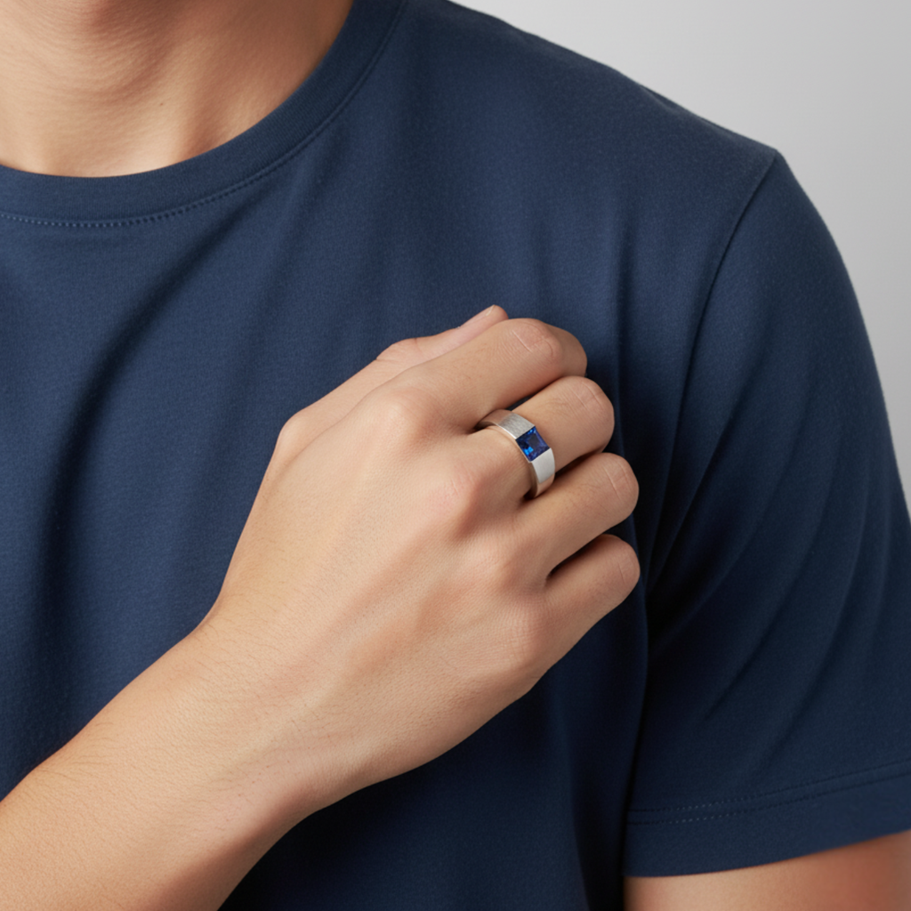Midnight Blue Royalty Ring For Him