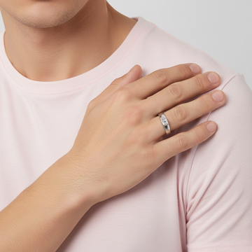 Square Edge Ring For Him