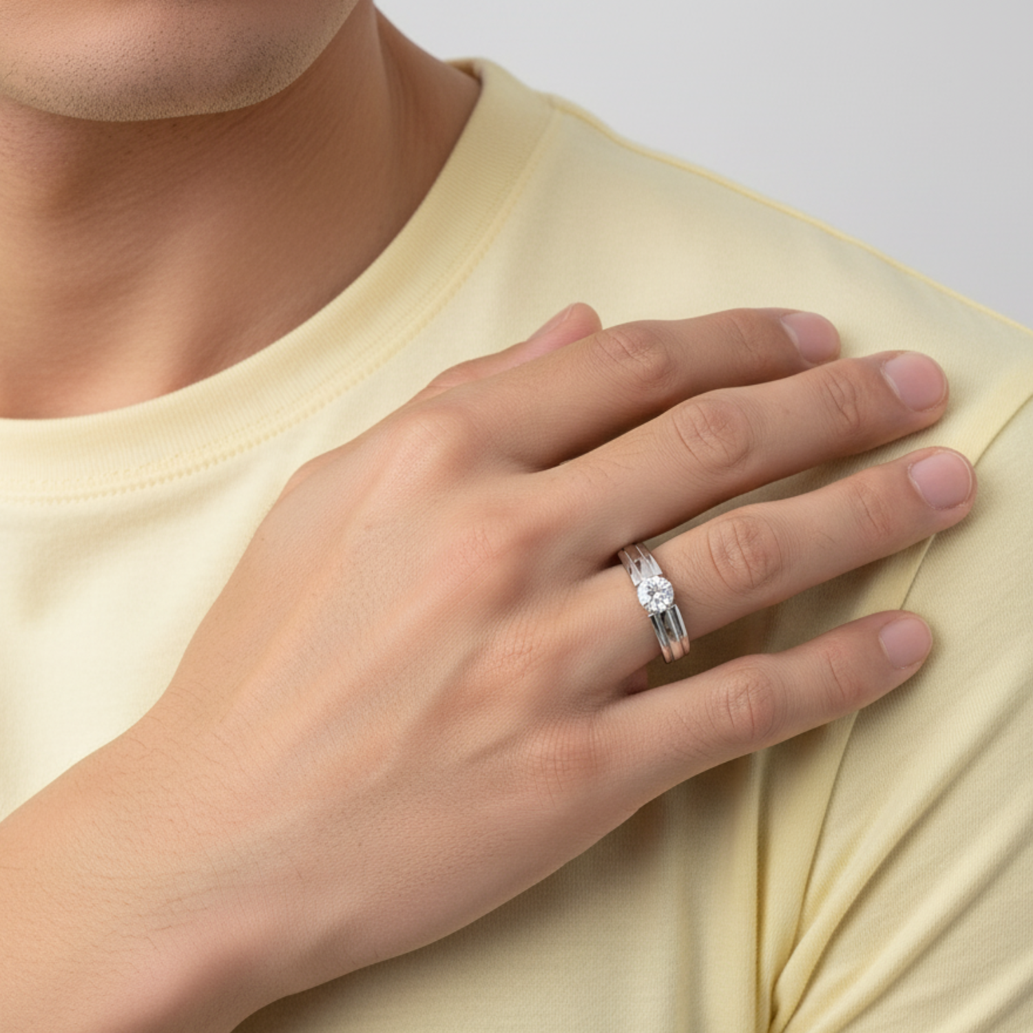 Silver Horizon Ring For Him