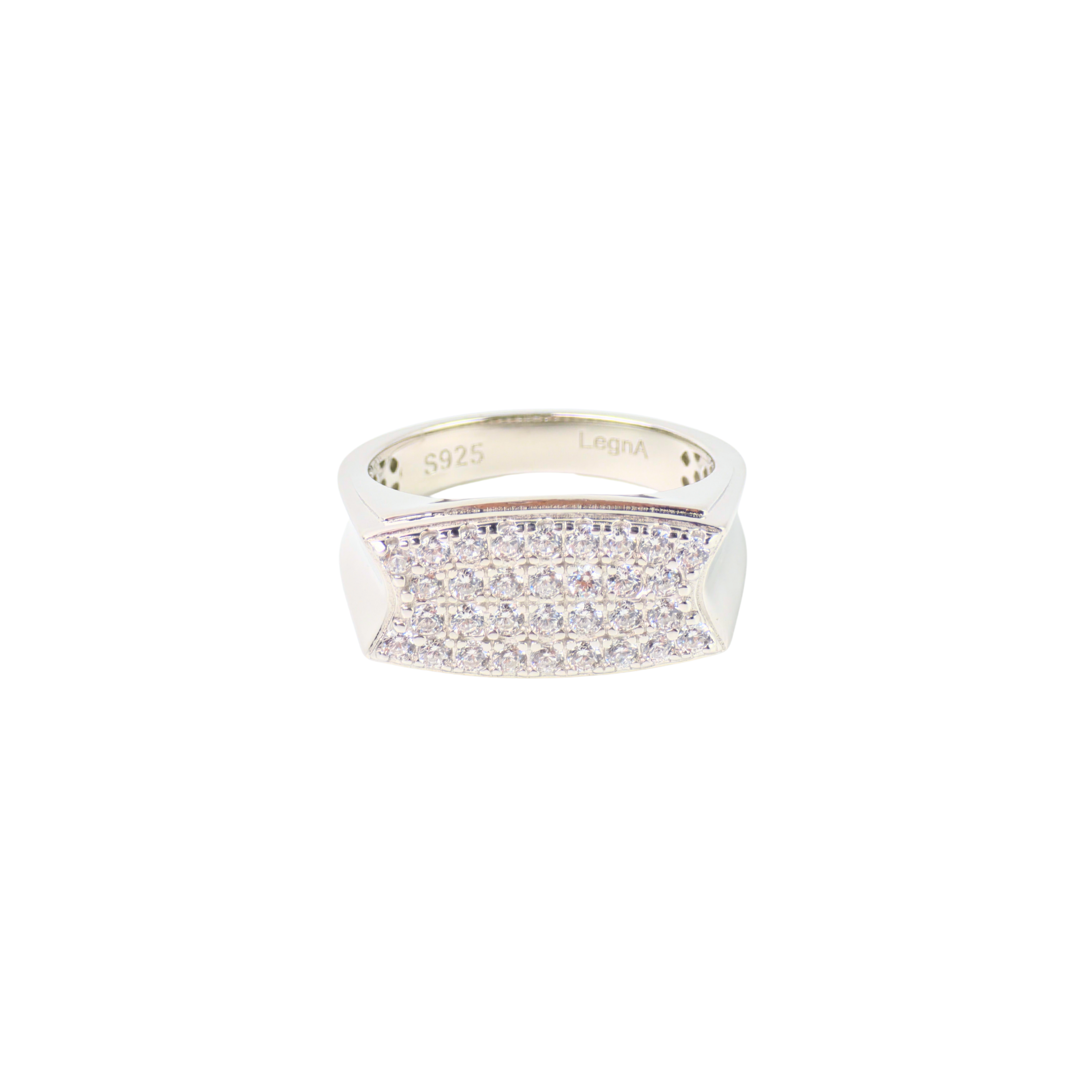 Silver Eternal Studded Ring For Him