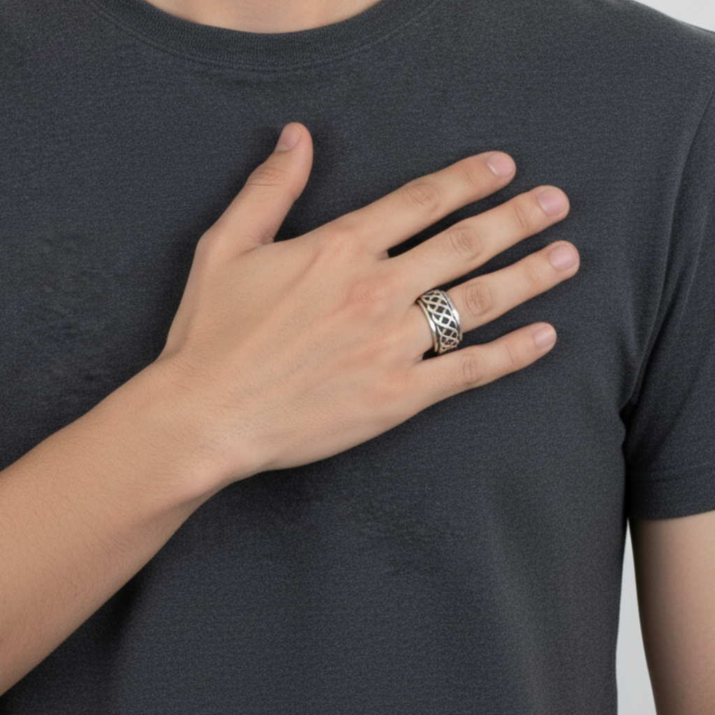 Silver Classy Alpha Ring For Him