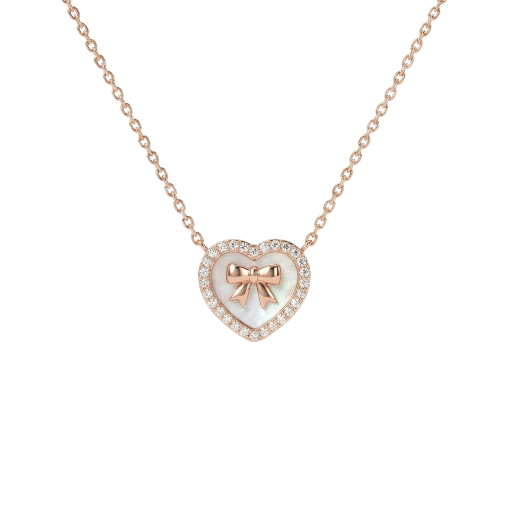 Rose Gold Heart Two-way Necklace