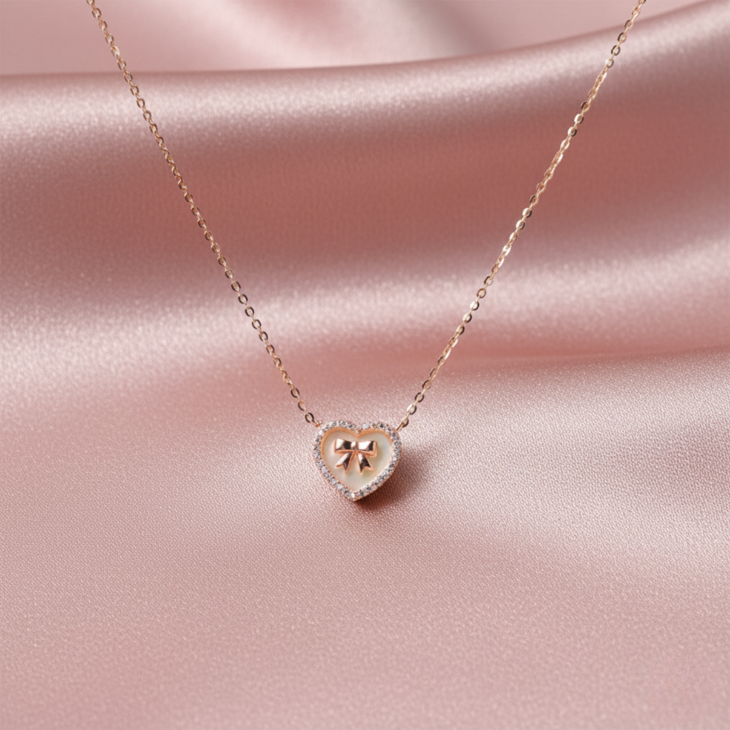 Rose Gold Heart Two-way Necklace