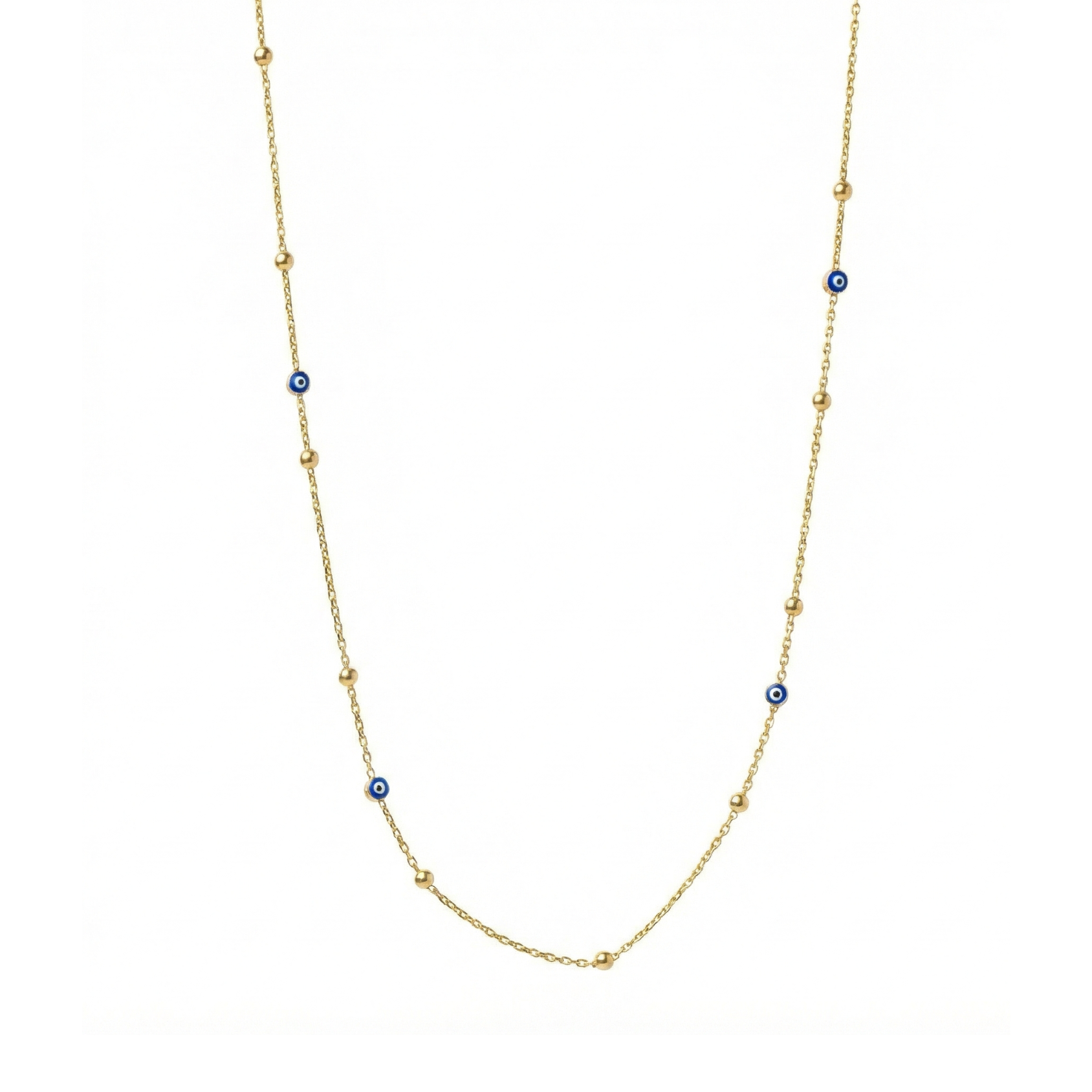 Minimal Evil Eye Gold Chain