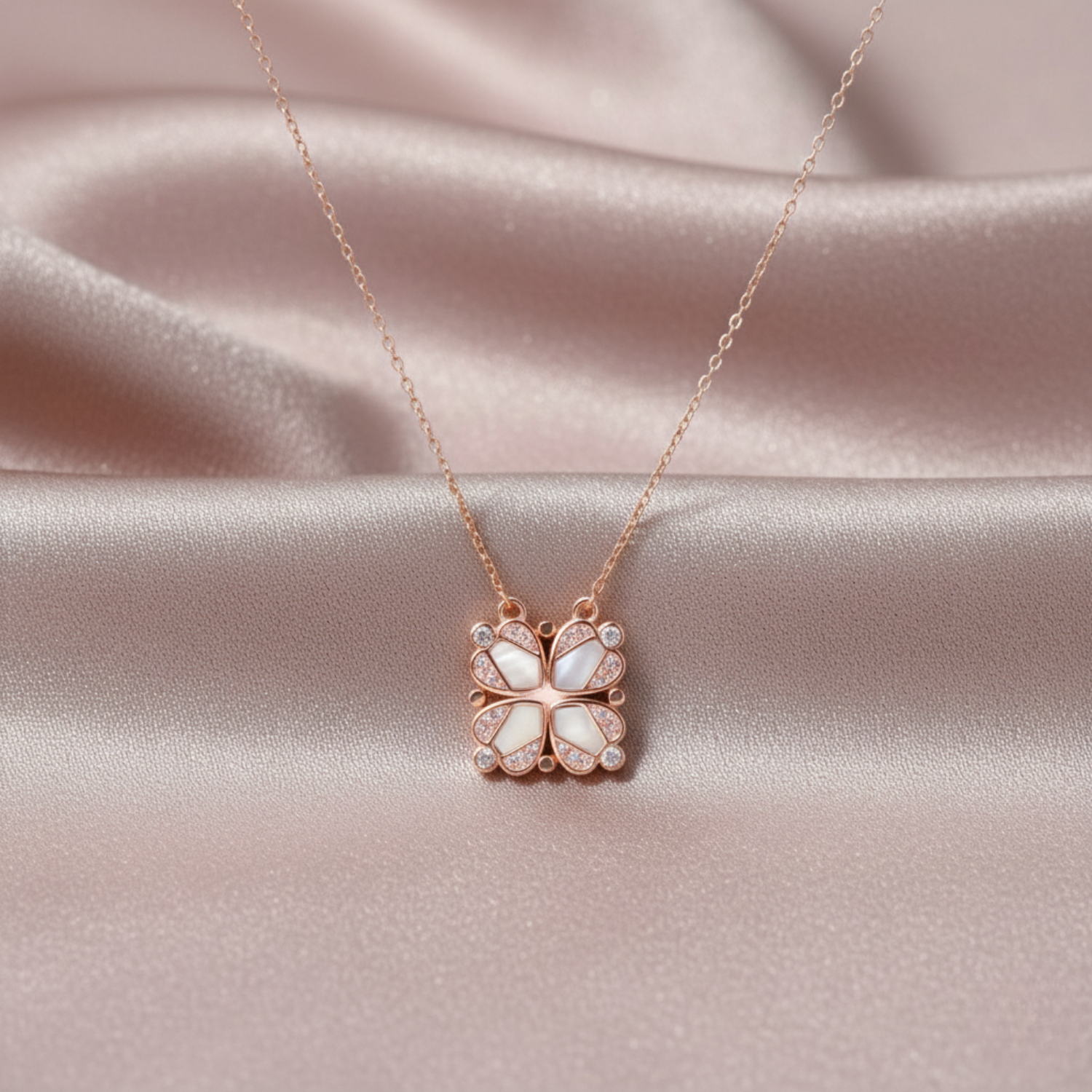 Rose Gold Heart Convertible Necklace