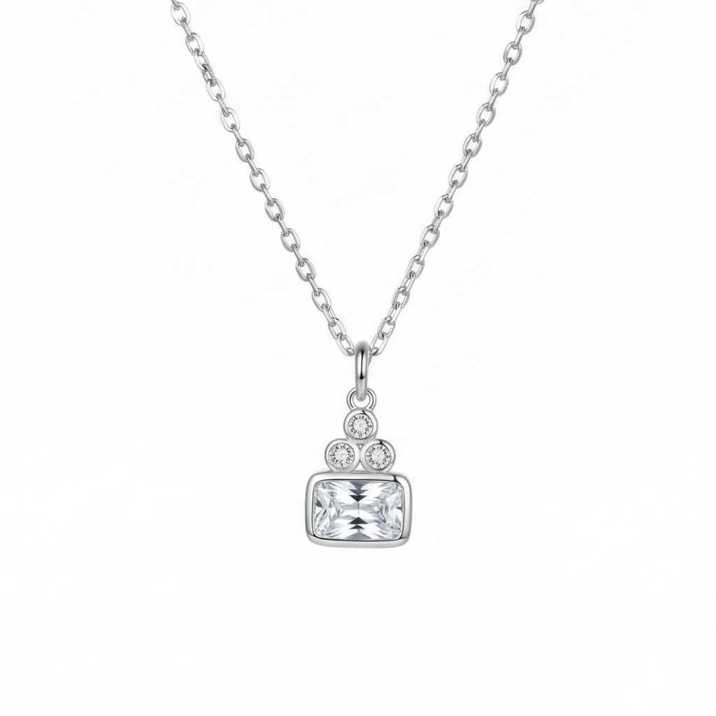 Silver Vega Diamond Pendant.