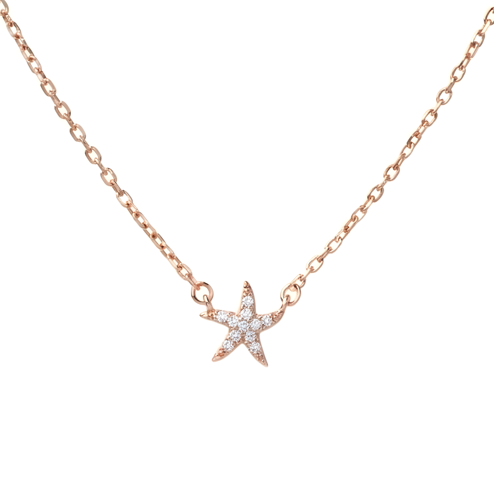 Rose Gold Starfish Necklace