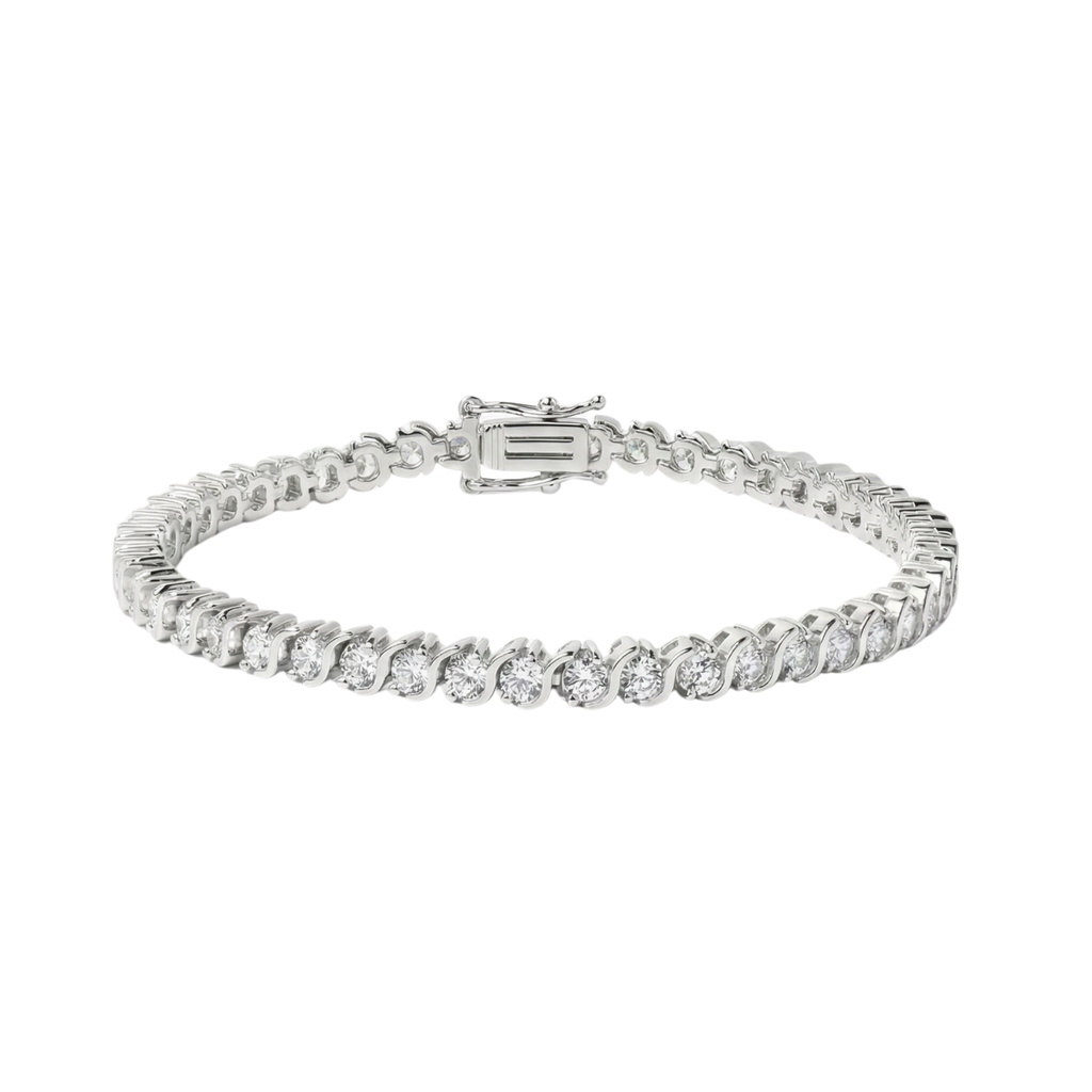 Silver Wave Tennis Bracelet
