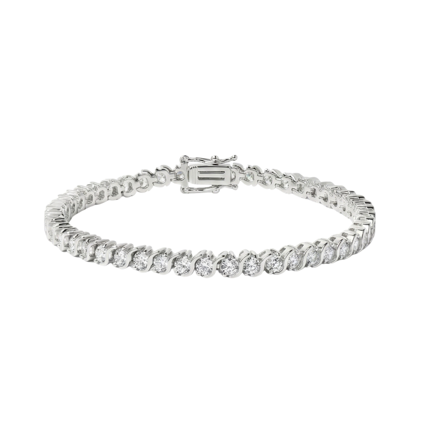 Silver Wave Tennis Bracelet
