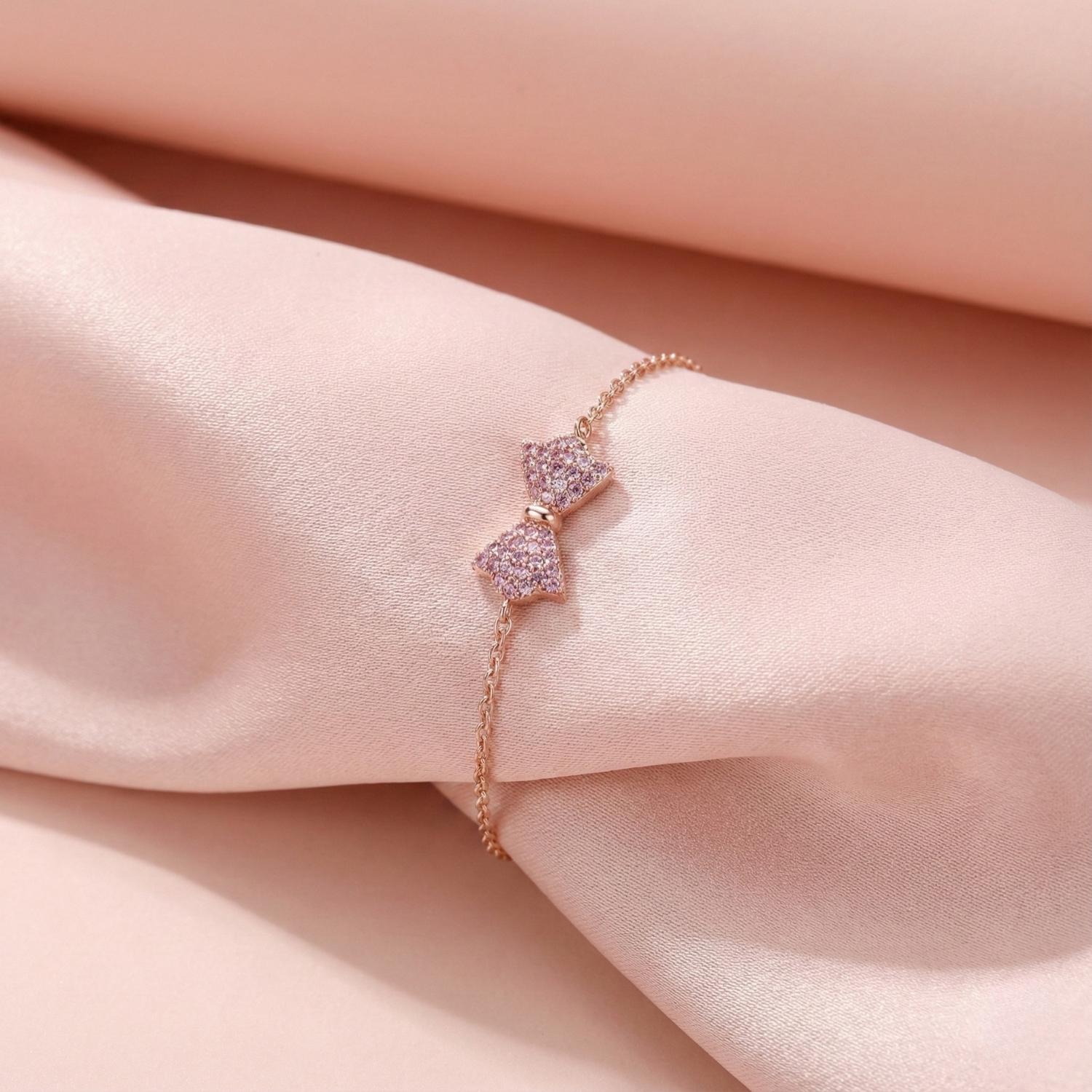 Rose Gold Coquette Bow Bracelet