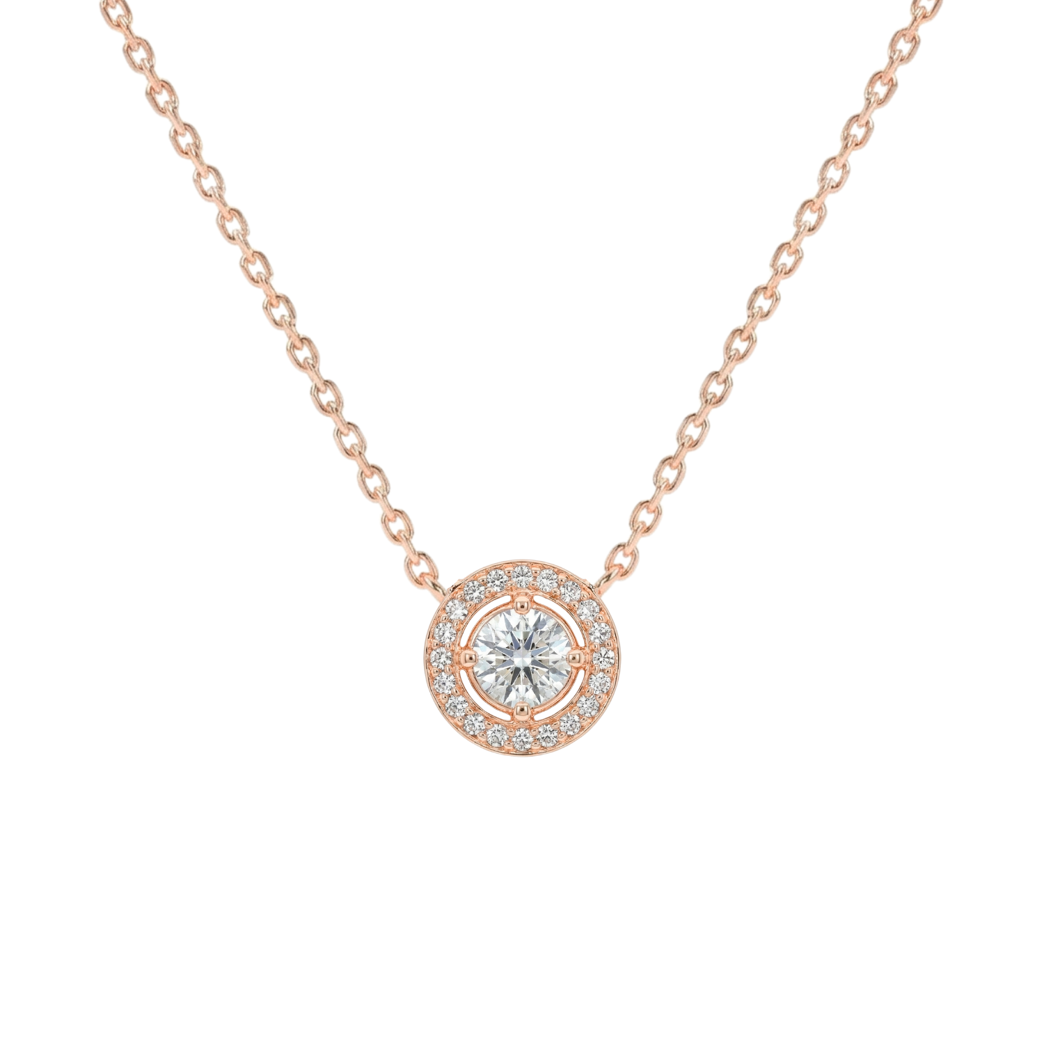 Rose Gold Twilight Solitaire Necklace