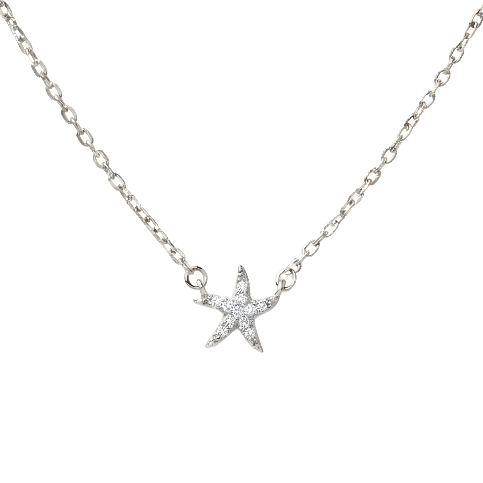 Silver Starfish Necklace.