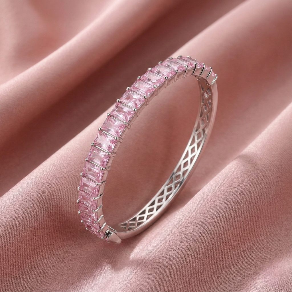 Pink Love Silver Bracelet