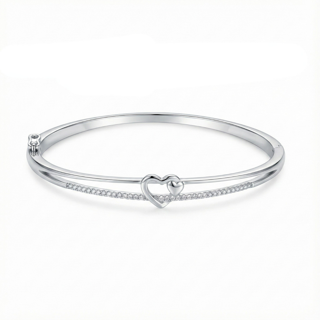 Love In Heart Silver Bracelet