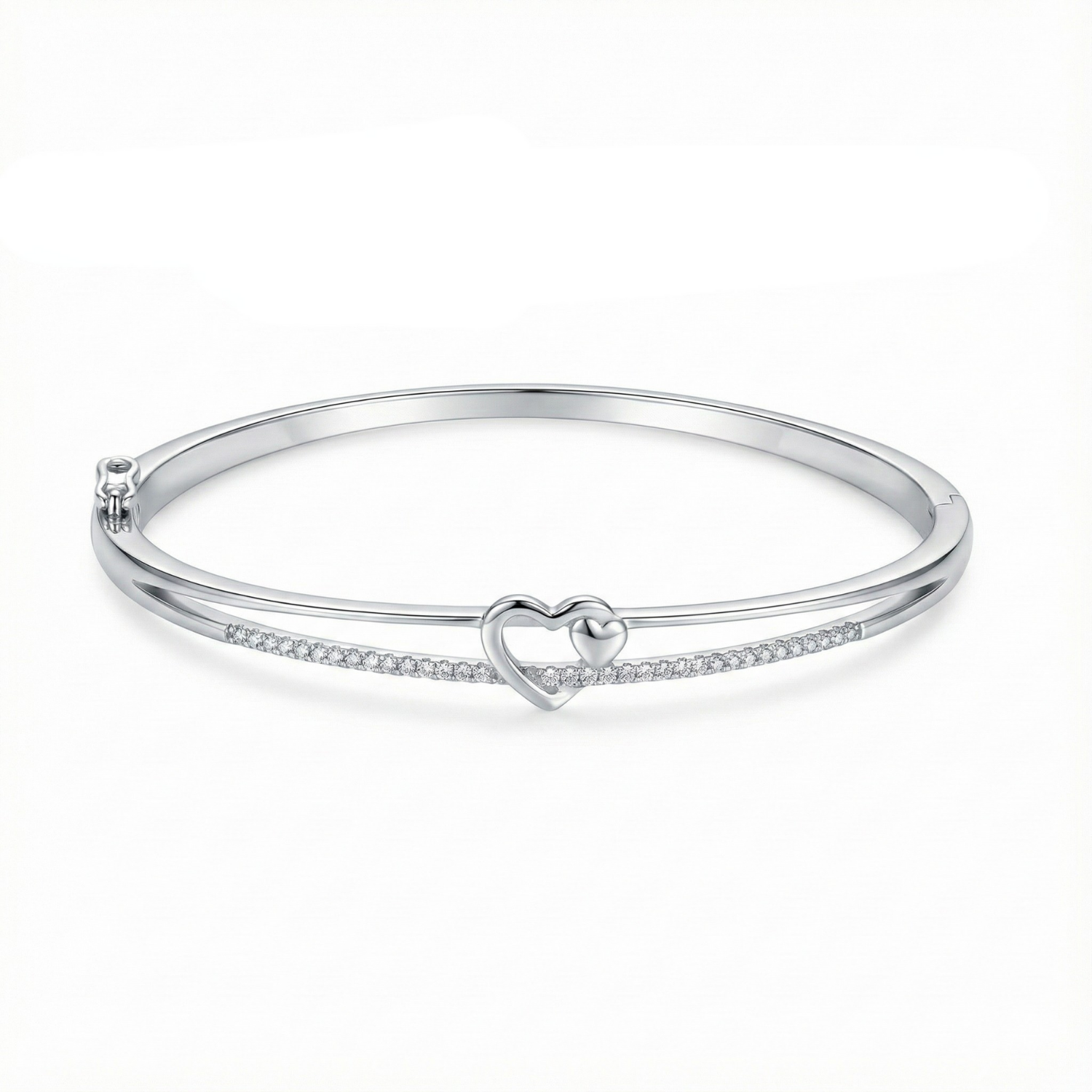 Love In Heart Silver Bracelet