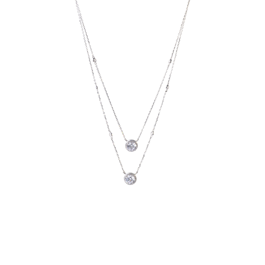 Layered Solitaire Necklace