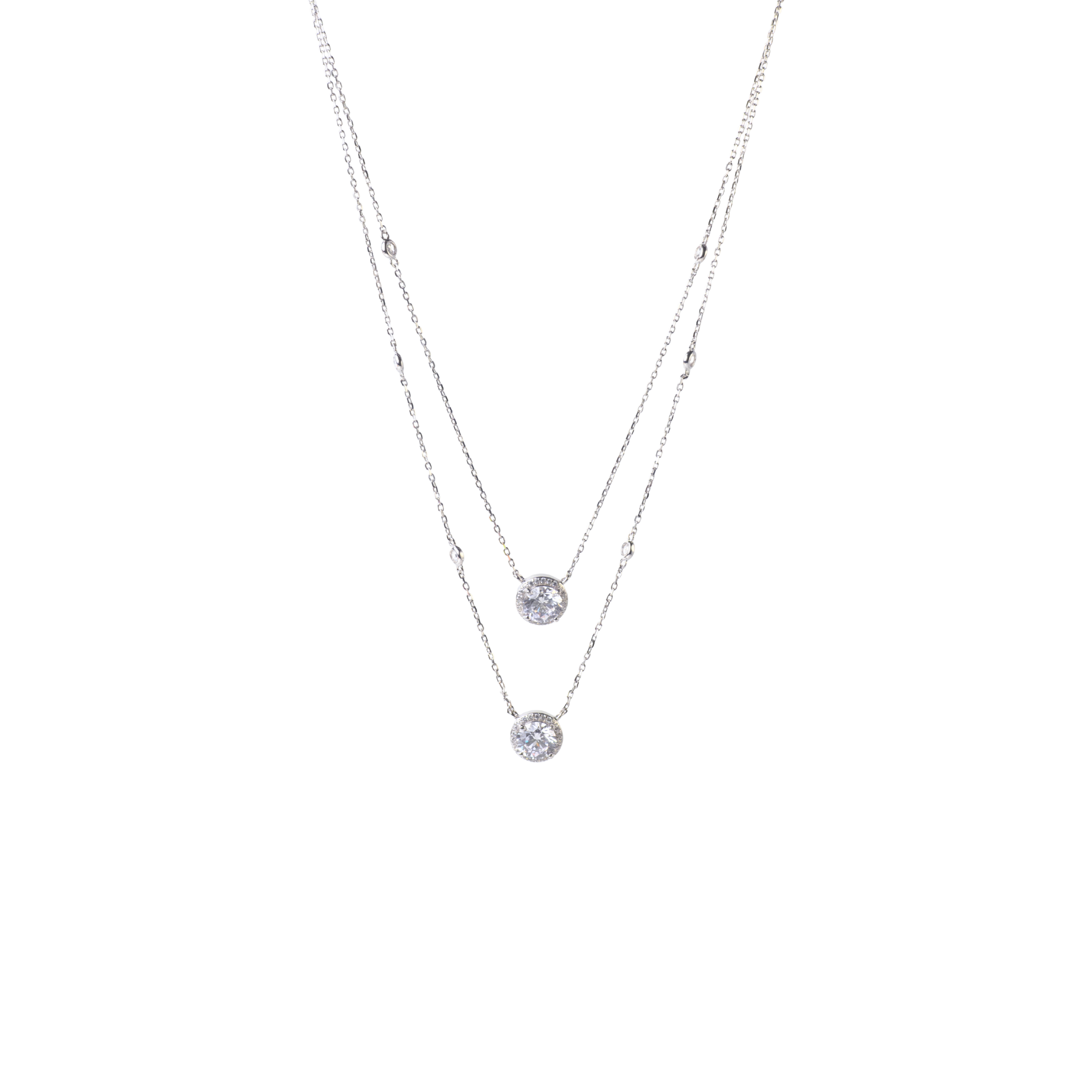 Layered Solitaire Necklace
