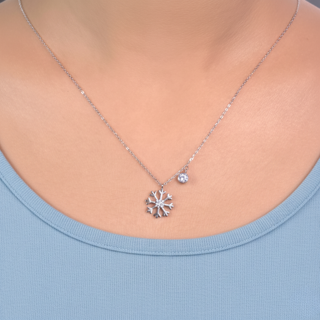 Frosty Snowflake Necklace