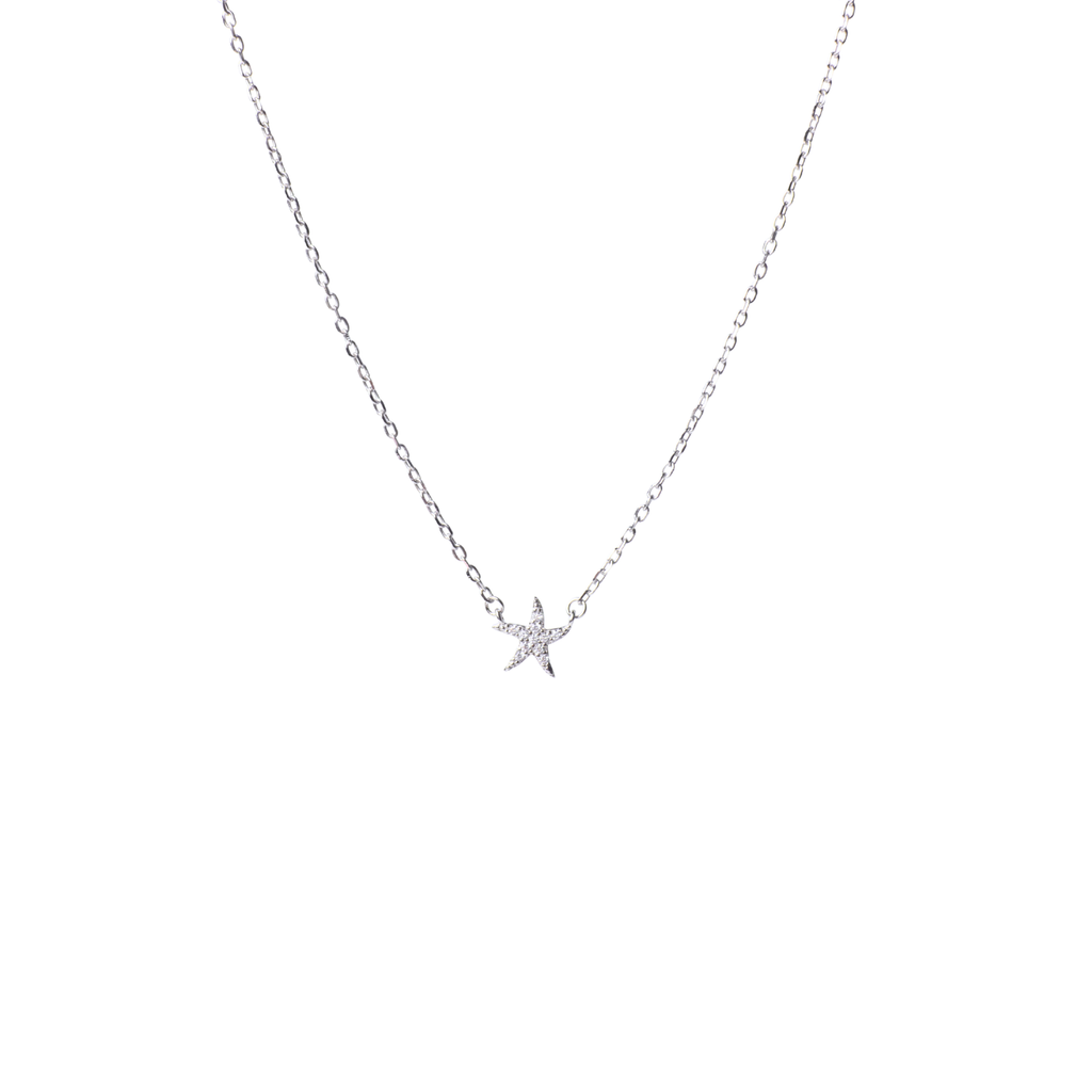 Silver Starfish Necklace.
