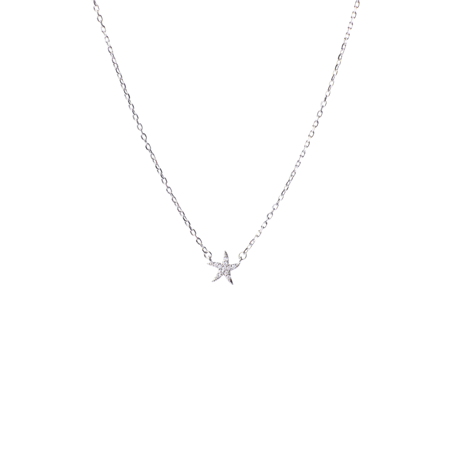 Silver Starfish Necklace.