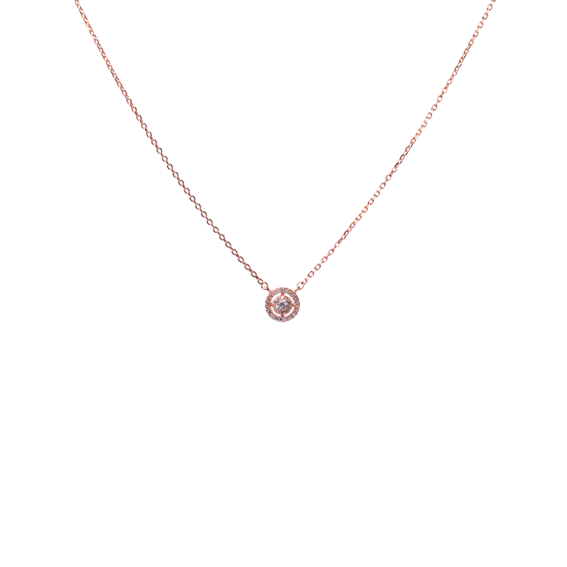 Rose Gold Twilight Solitaire Necklace