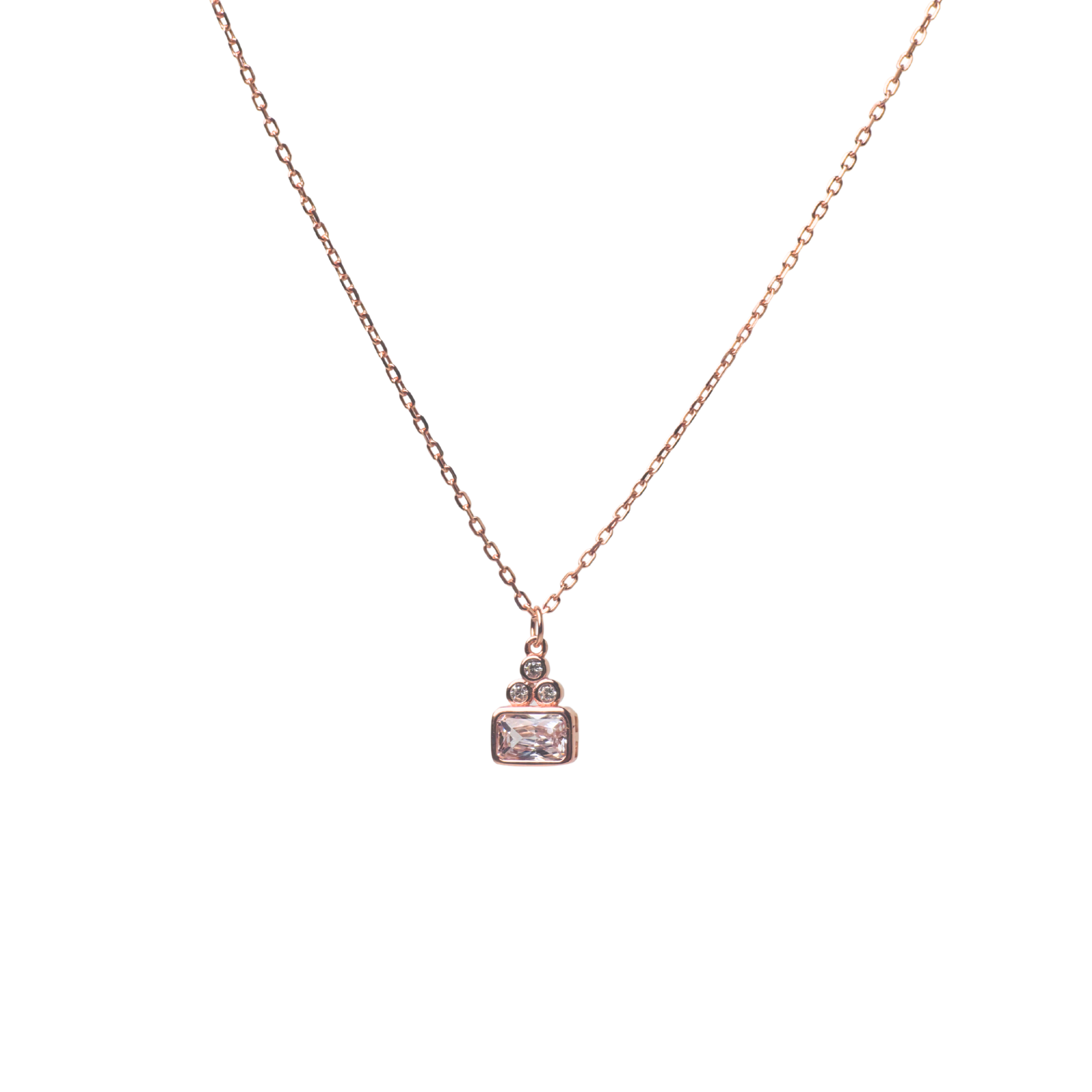 Rose Gold Vega Diamond Pendant.