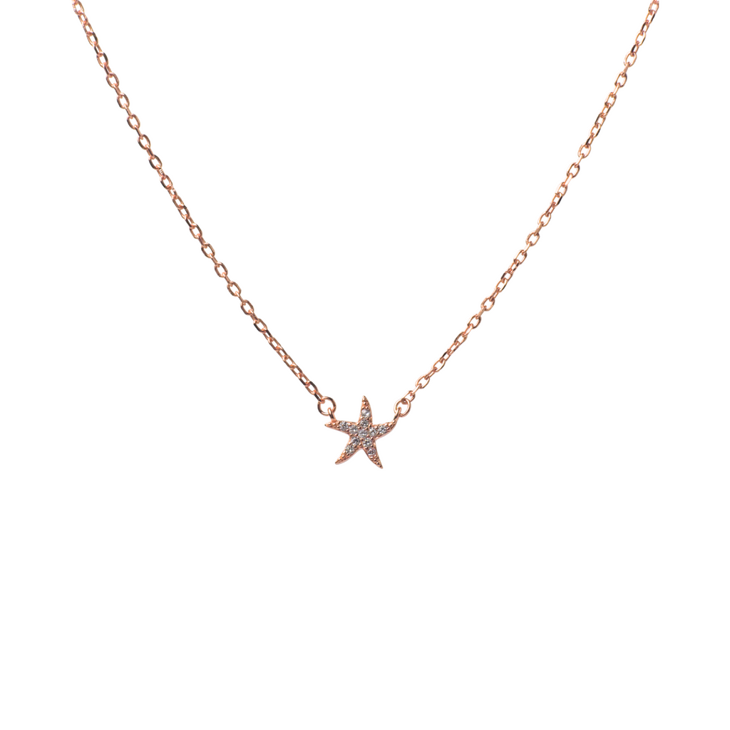 Rose Gold Starfish Necklace