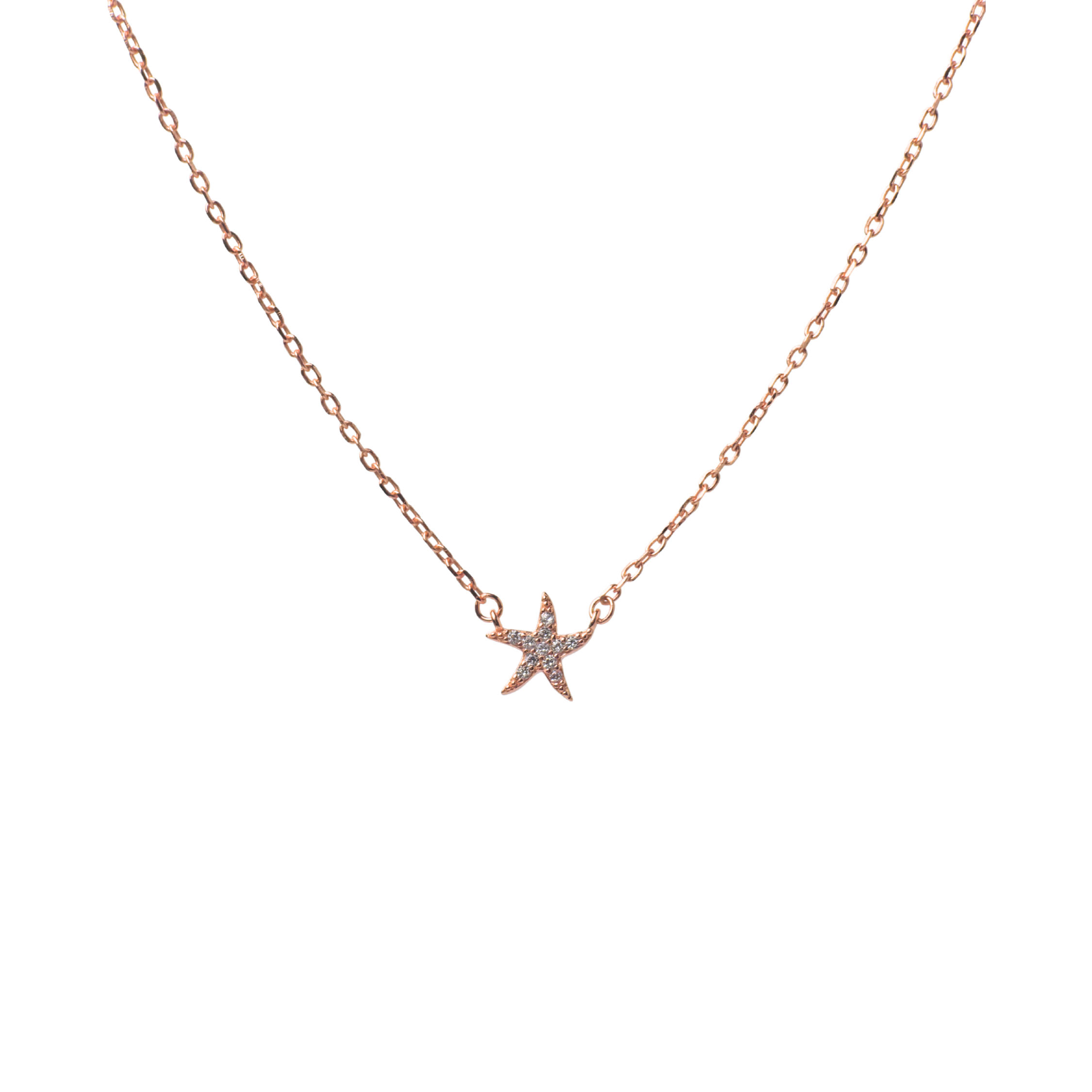 Rose Gold Starfish Necklace