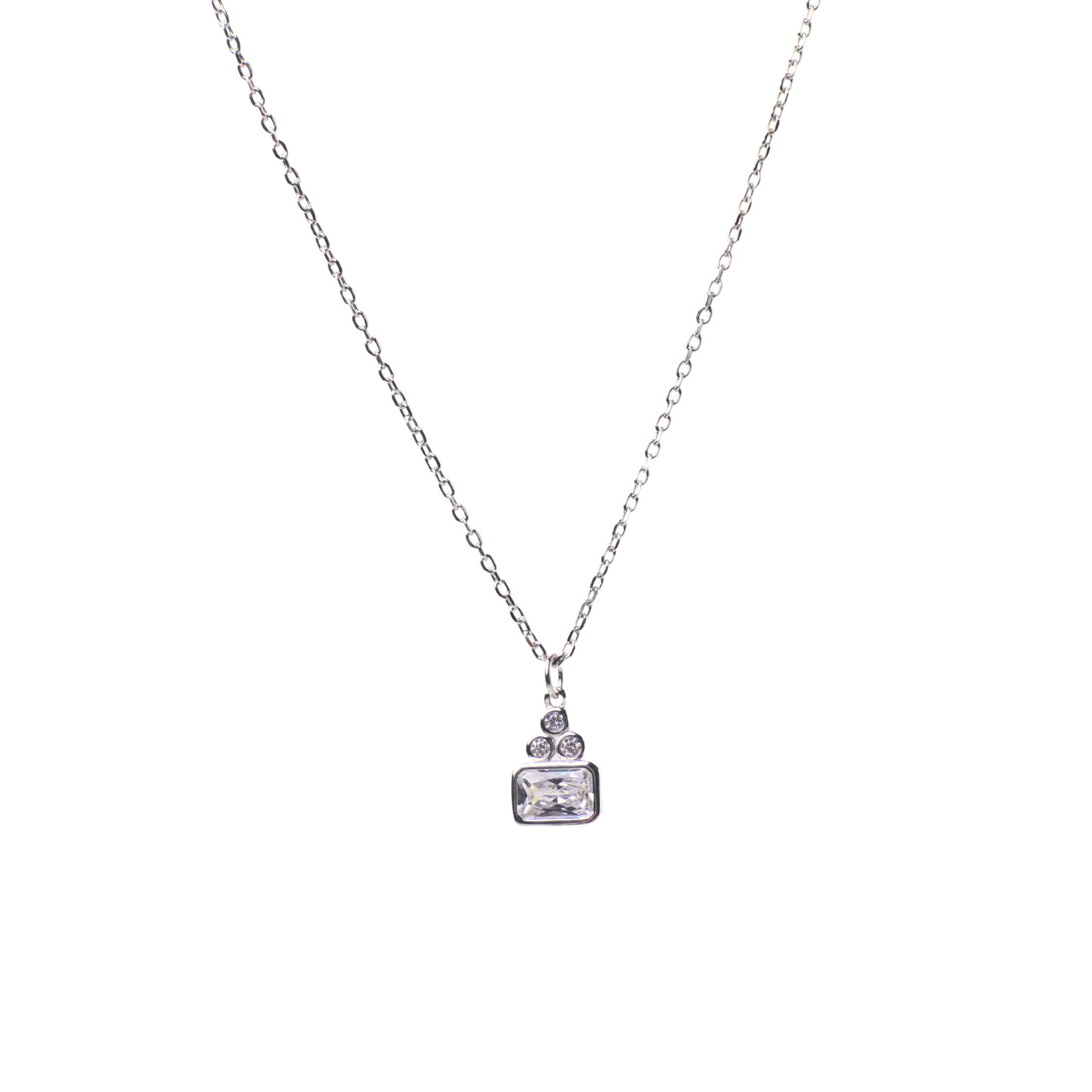 Silver Vega Diamond Pendant.