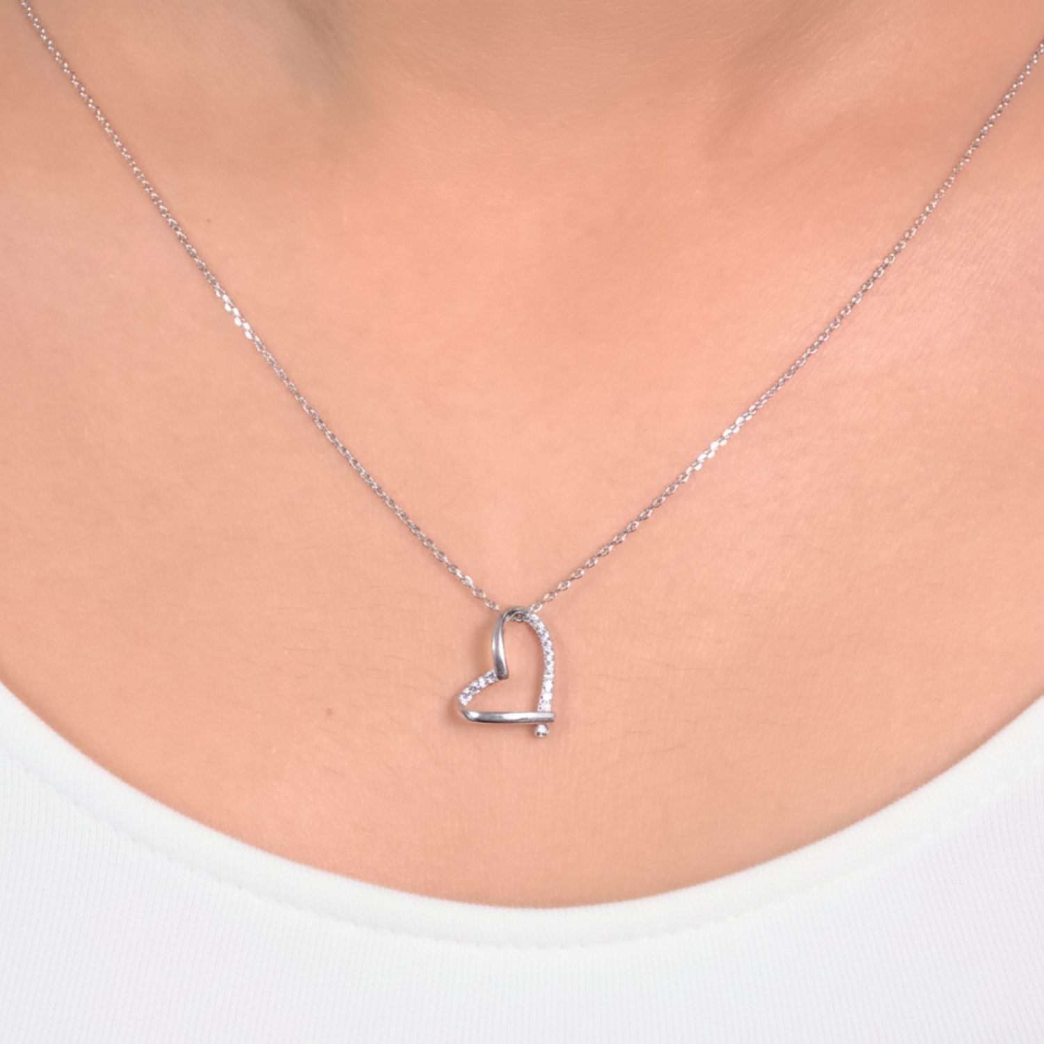 Curved Love Heart Pendant