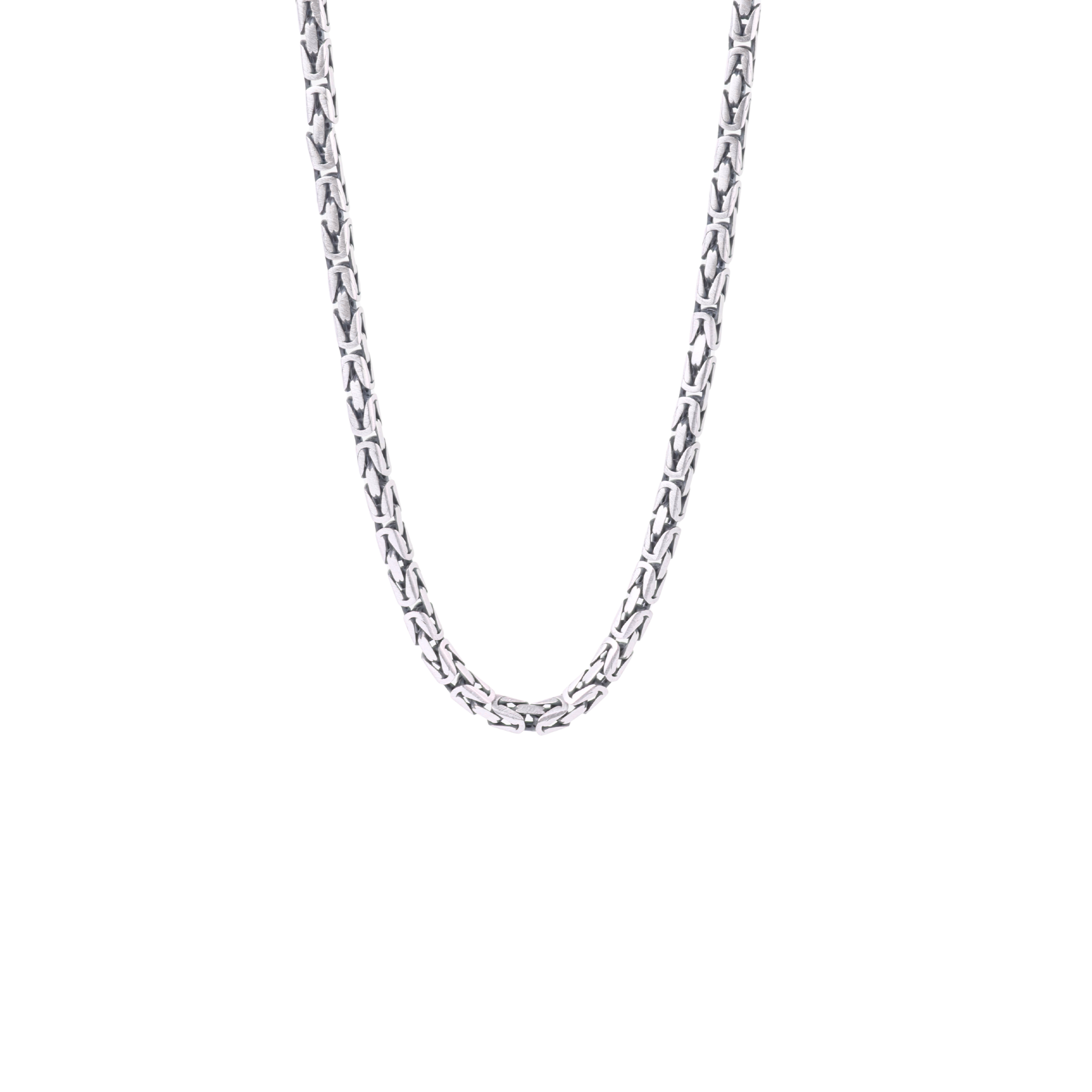 Roadster Oxidised Silver Chain For Him