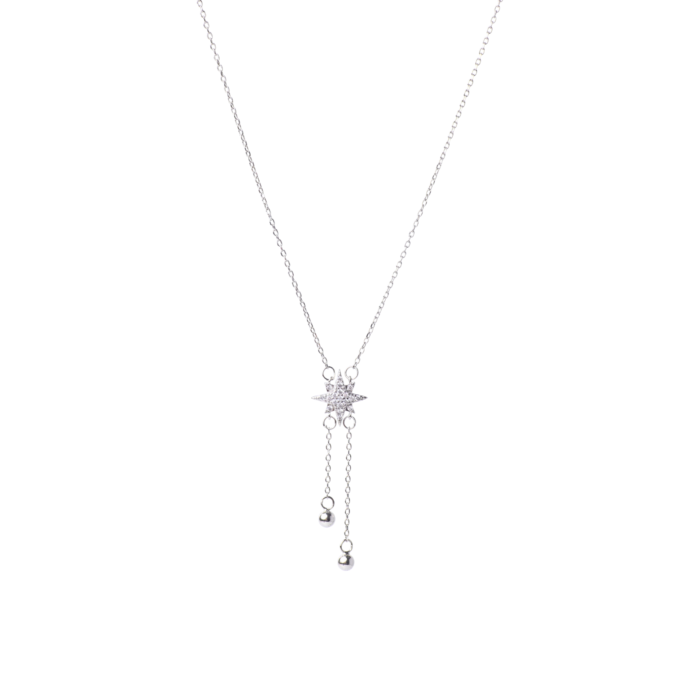 Silver Star Shine Necklace