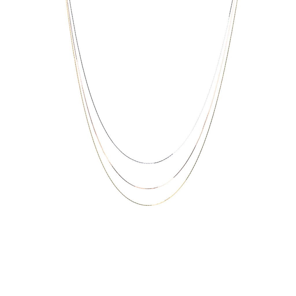 Three-tone Layered Necklace