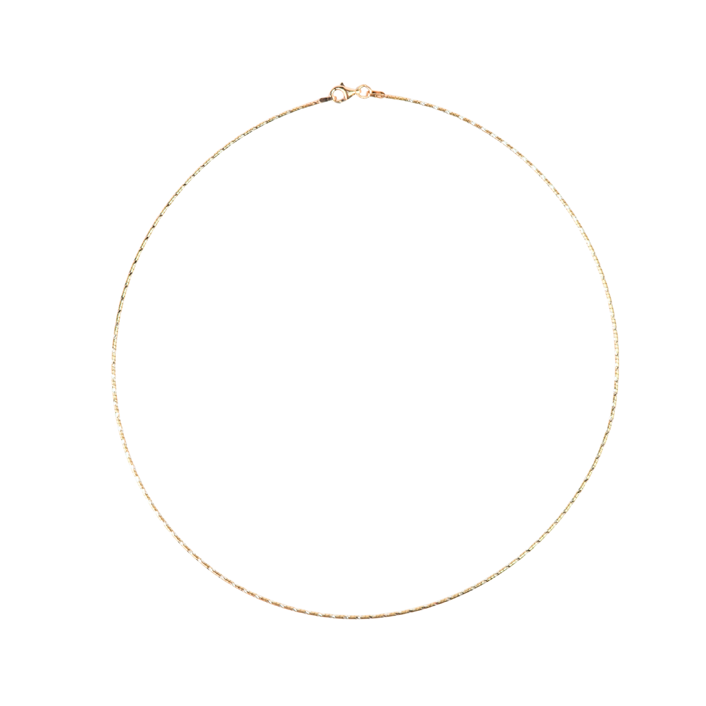 Minimal Two-tone Silver Necklace
